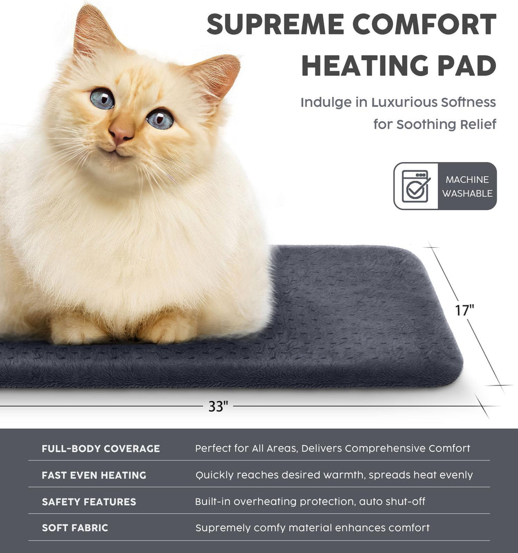 Fathers Day Dad Gifts from Daughter, Heating Pad for Back Pain & Cramps - Ultimate Pain Relief & Versatile Gift for Women, Men - Ideal for Christmas, Soft Machine Wash Fabric, King Size 12"x24"
