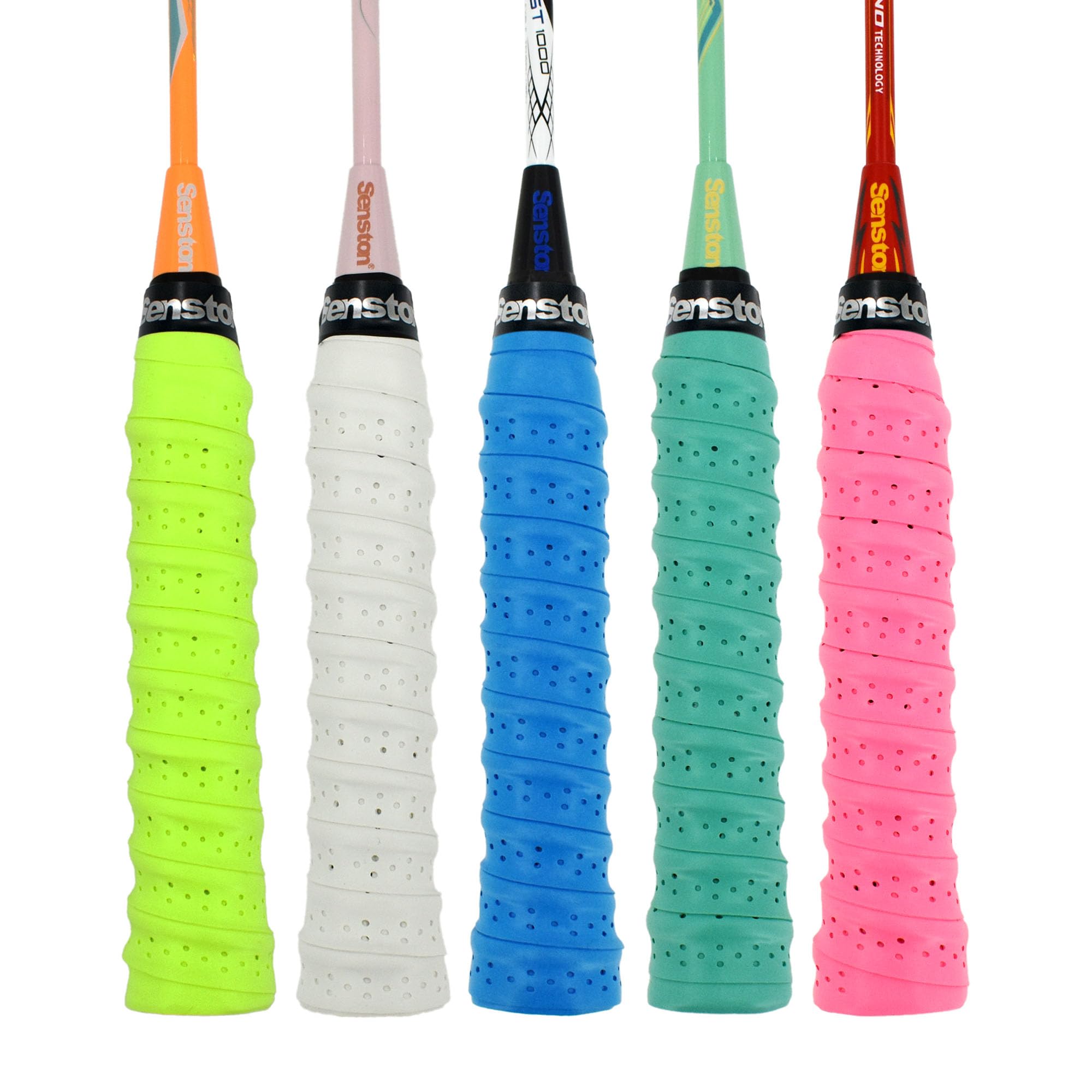 Senston New Rackets Grip Anti Slip Perforated Super Absorbent Tennis Overgrip Badminton Overgrip Pickleballs Overgrip