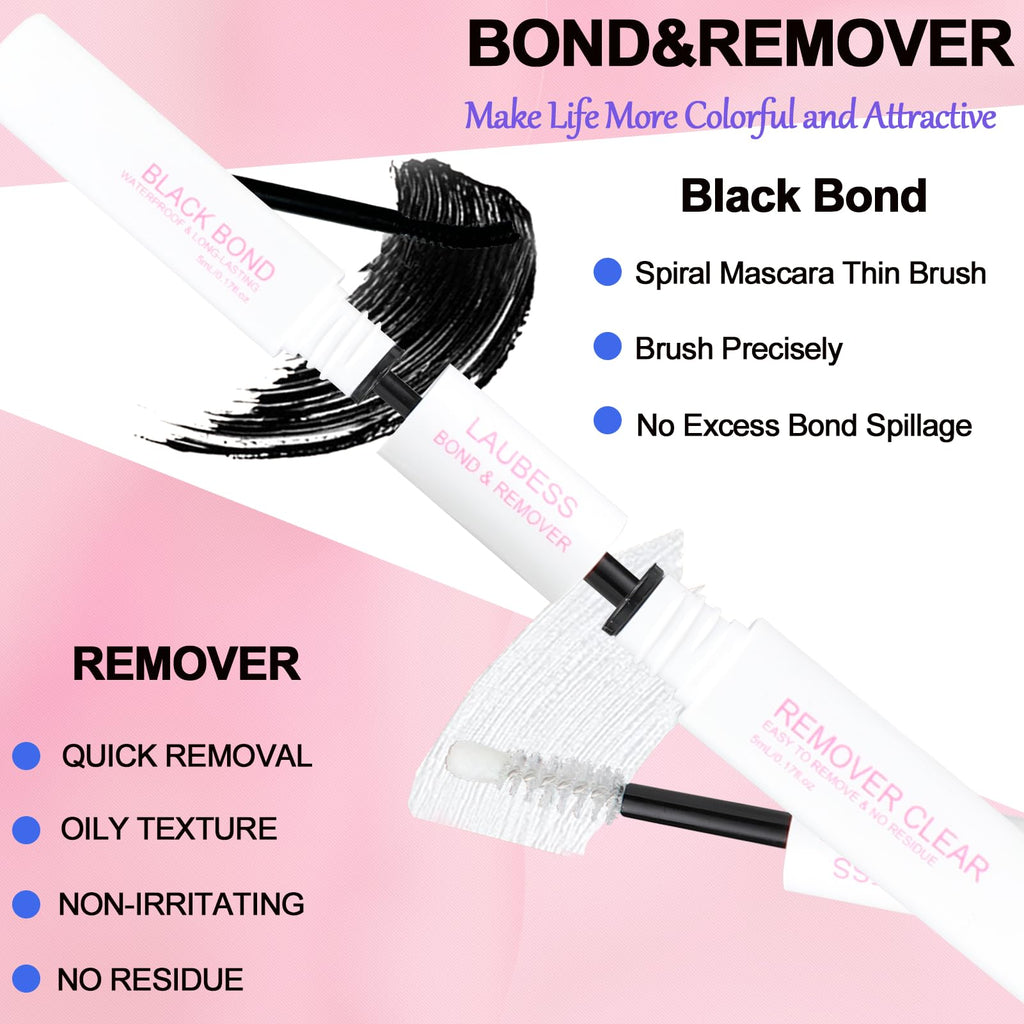Lash Bond and Seal Mascara for Long Lasting Waterproof Eyelash Extensions - 5ml+5ml