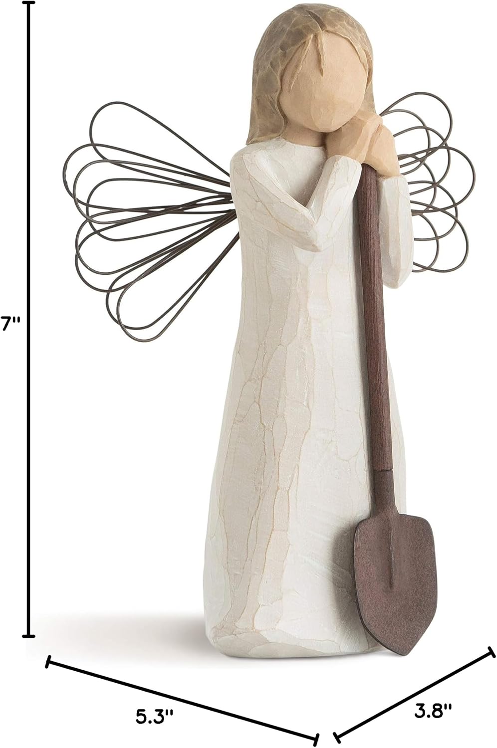 Willow Tree Angel of The Garden, Bringing Forth a Garden of Love and Beauty, Gift to Celebrate Friendships, People with Green Thumbs, Sculpted Hand-Painted Angel Figurine