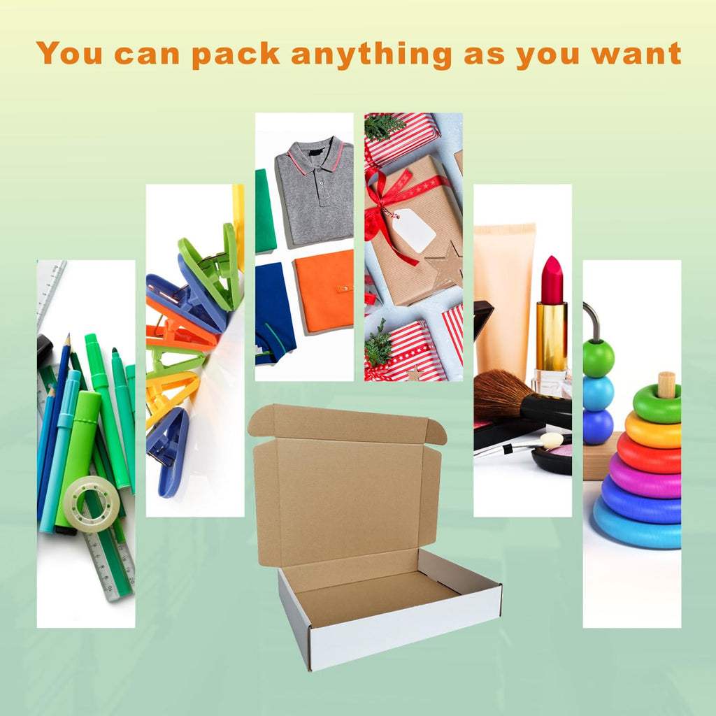 4x4x1'' Small Shipping Boxes 25 Pack, Corrugated Cardboard Mailers for Business, Black (CM441B25)