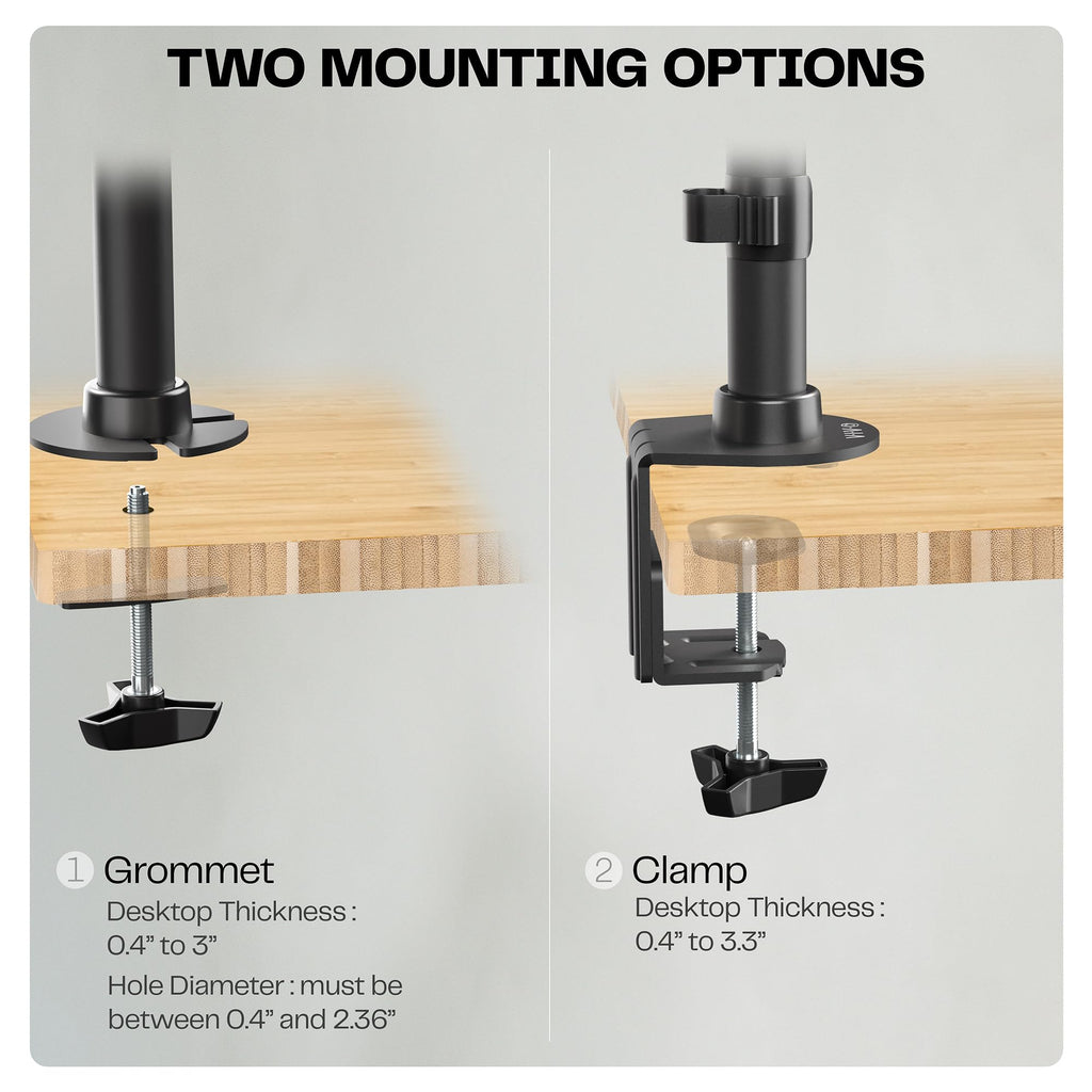 VIVO Dual Monitor Desk Mount Stand with Height Adjustment and VESA Plates for 2 LCD Ultrawide Screens up to 34 inches, Stacked Array, STAND-V002R