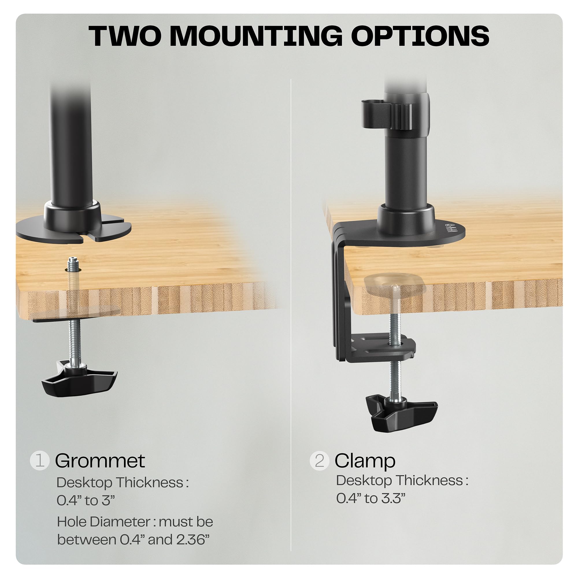VIVO Dual Monitor Desk Mount Stand with Height Adjustment and VESA Plates for 2 LCD Ultrawide Screens up to 34 inches, Stacked Array, STAND-V002R