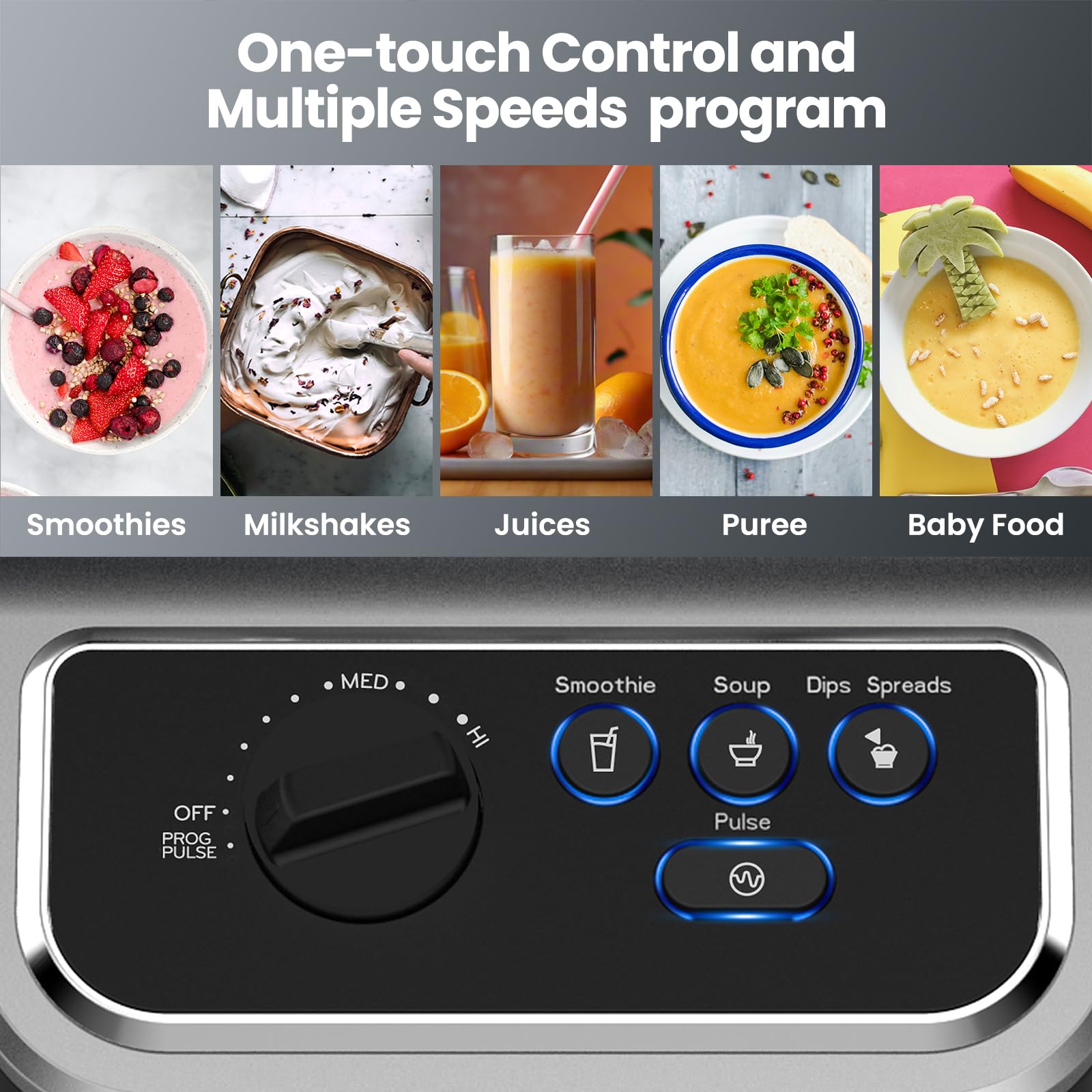 iCucina Smoothie Blender, Personal Blender for Shakes and Smoothies, 700W Pulse Technology Single Serve Blenders with 2 x 28oz Protable Cups for Ice Crush, Frozen Fruit Drinks