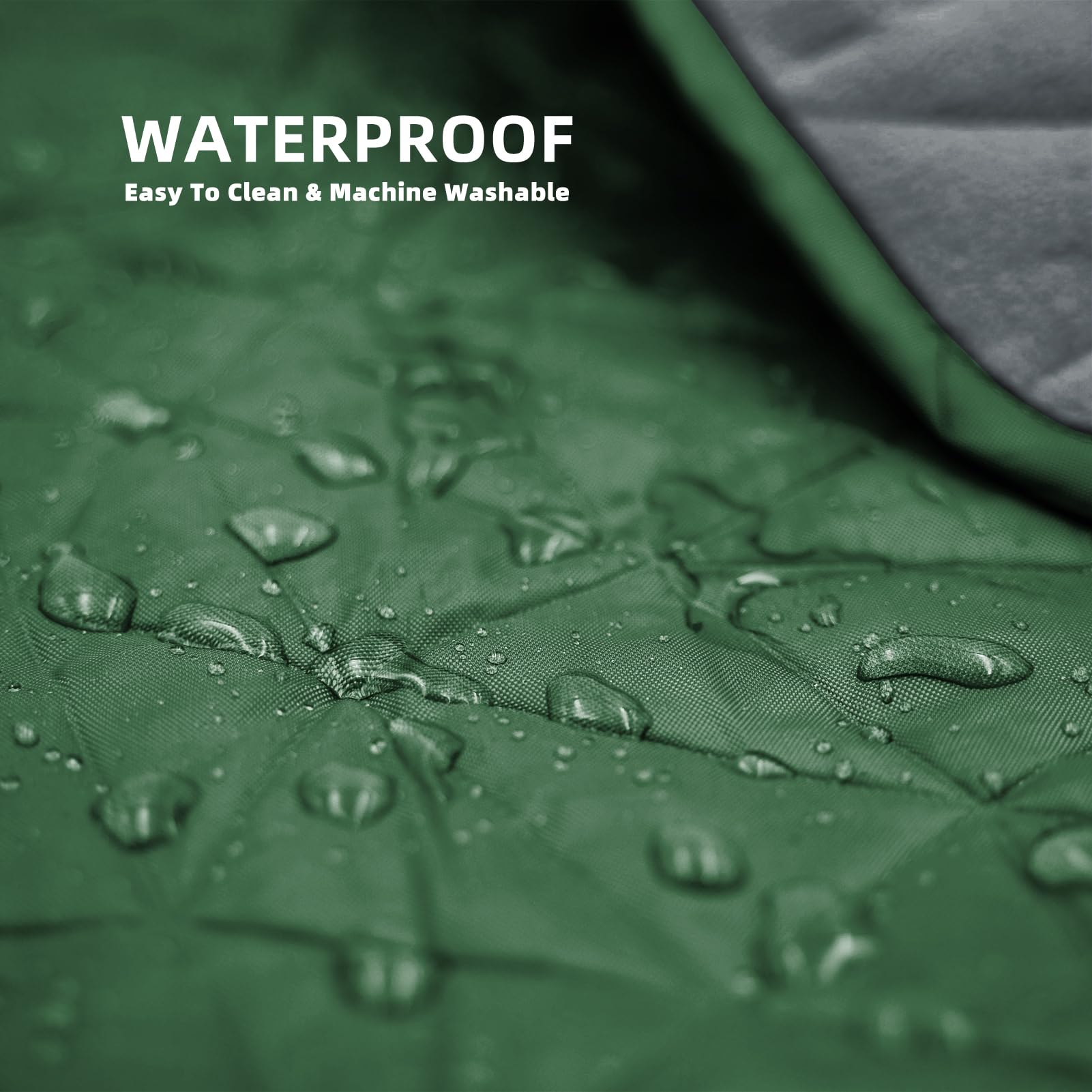 Large Outdoor Waterproof Blanket Extra Thick Fleece Stadium Blanket for Camping, Car, Pet, Picnics - Windproof, Wearable, Machine Washable 80" x 58" (Black Check)