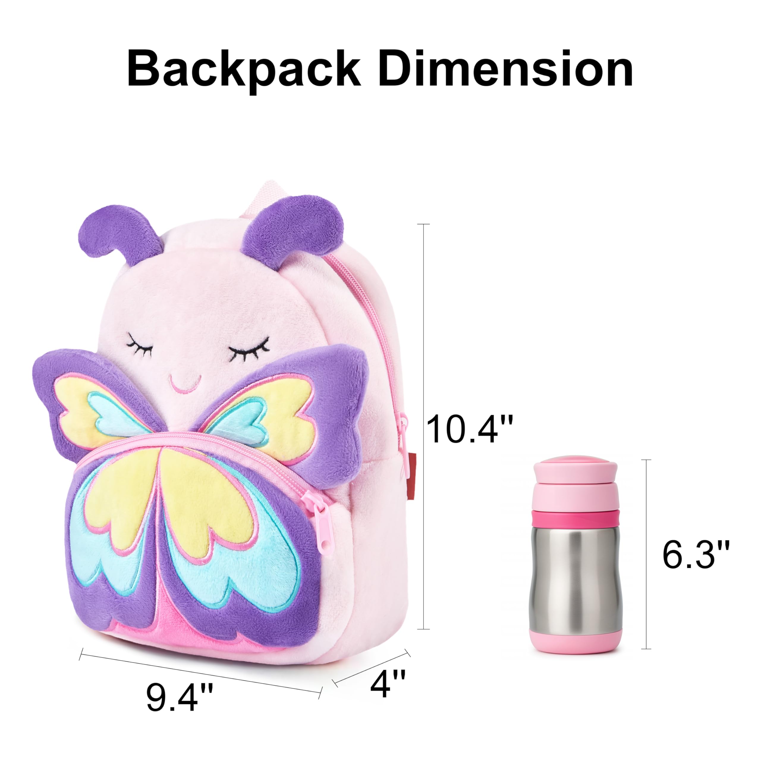 NICE CHOICE Cute Toddler Backpack Toddler Bag Plush Animal Cartoon Mini Travel Bag for Baby Girl Boy 2-6 Years(BB Unicorn)