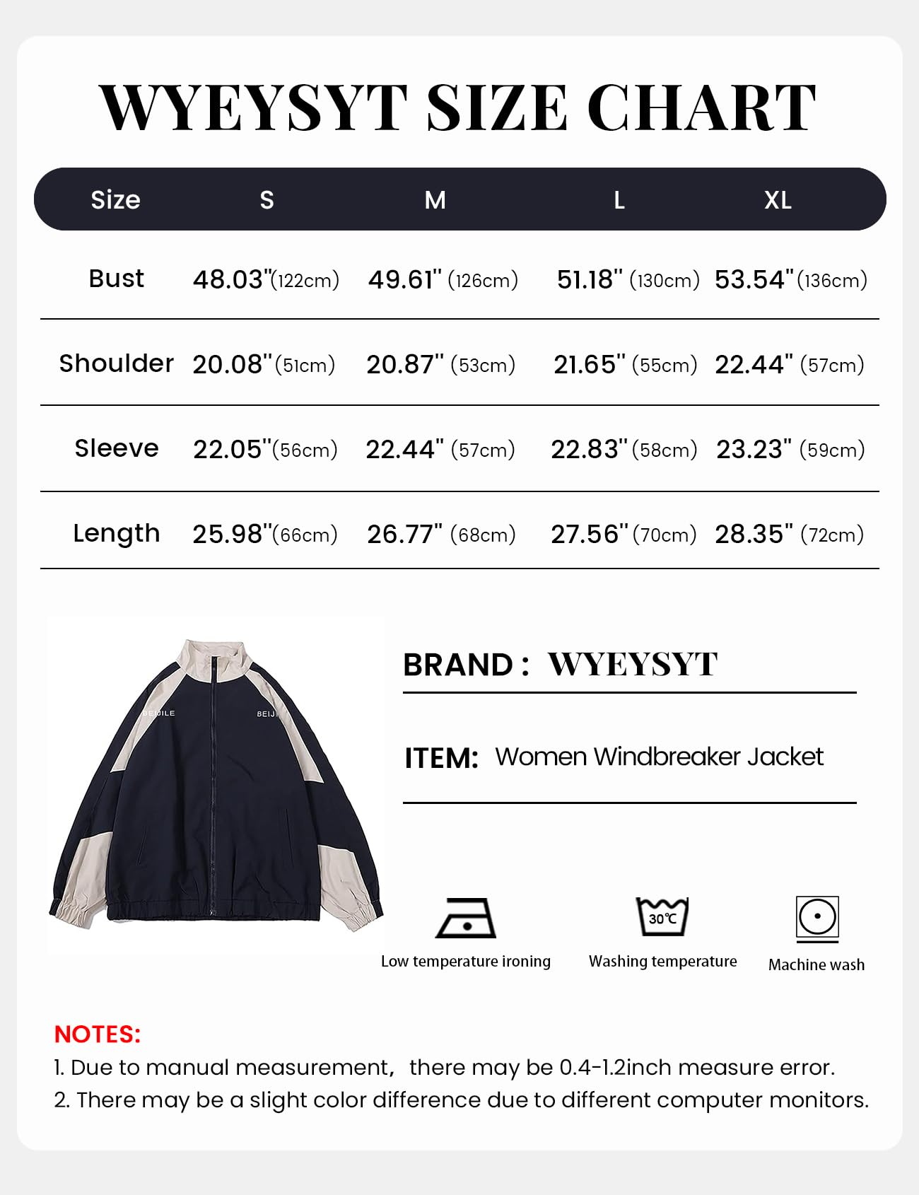 Wyeysyt Women Windbreaker Jacket Y2k Varsity Jackets Oversized Vintage 90s Jacket
