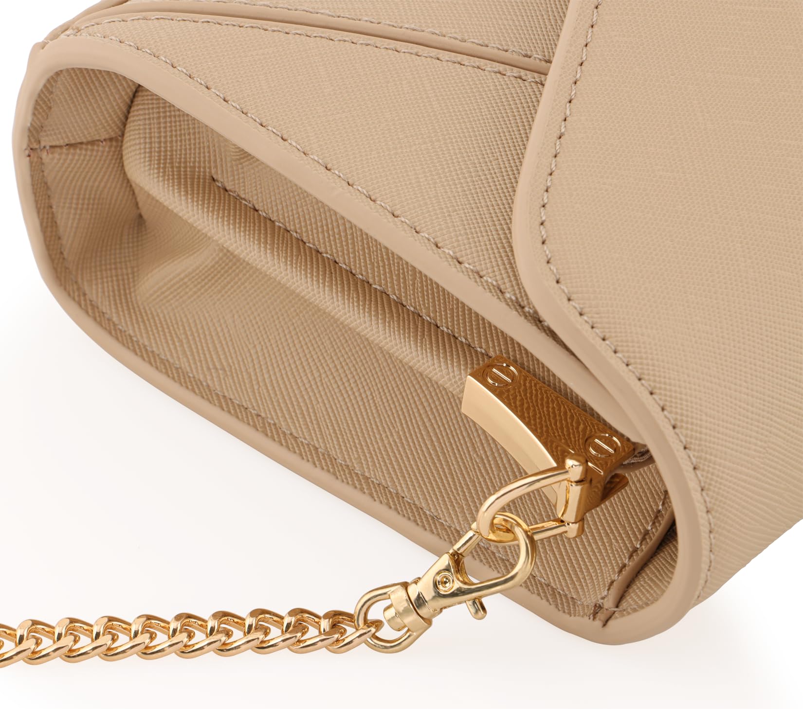 DEXMAY Women Envelope Clutch Faux Saffiano Leather Evening Handbag Foldover Clutch Bag Formal Dressy Purse