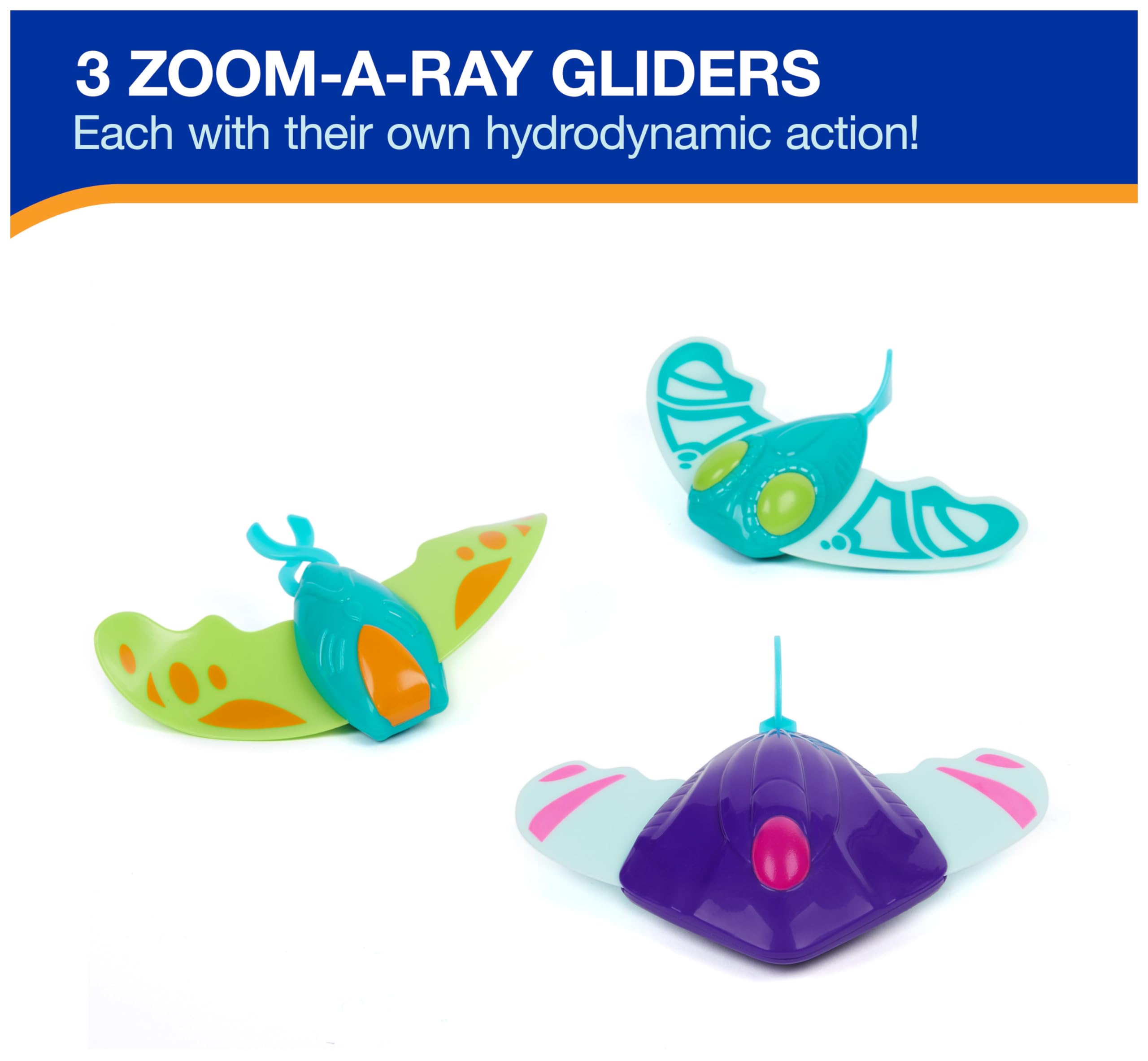 SwimWays Zoom-A-Rays Water Toys, Kids Pool Toys for Swim Training, Outdoor Games for Kids Aged 5 & Up, 3-Pack