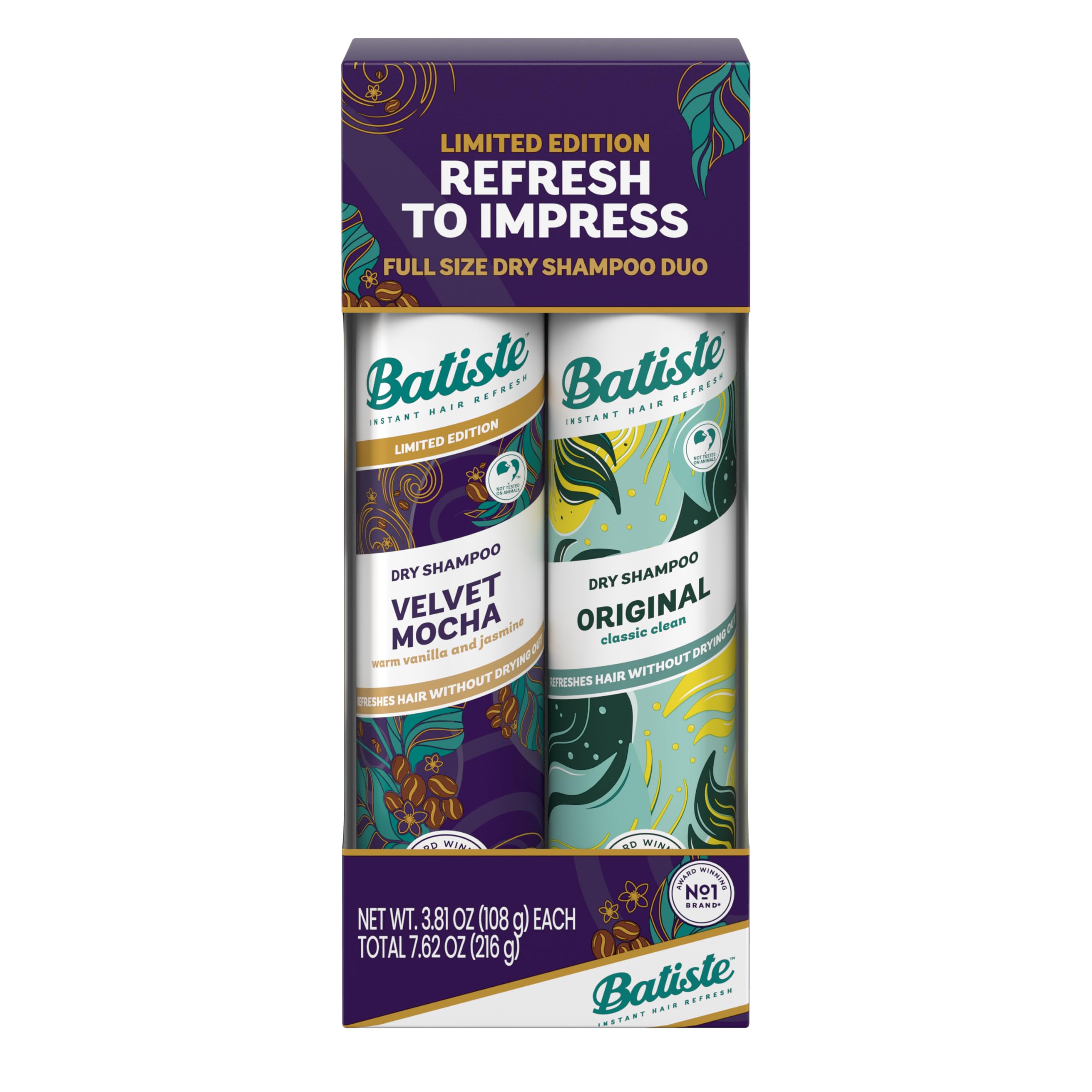 Batiste Dry Shampoo, Waterless shampoo, Original, 3.81oz, Pack of 3
