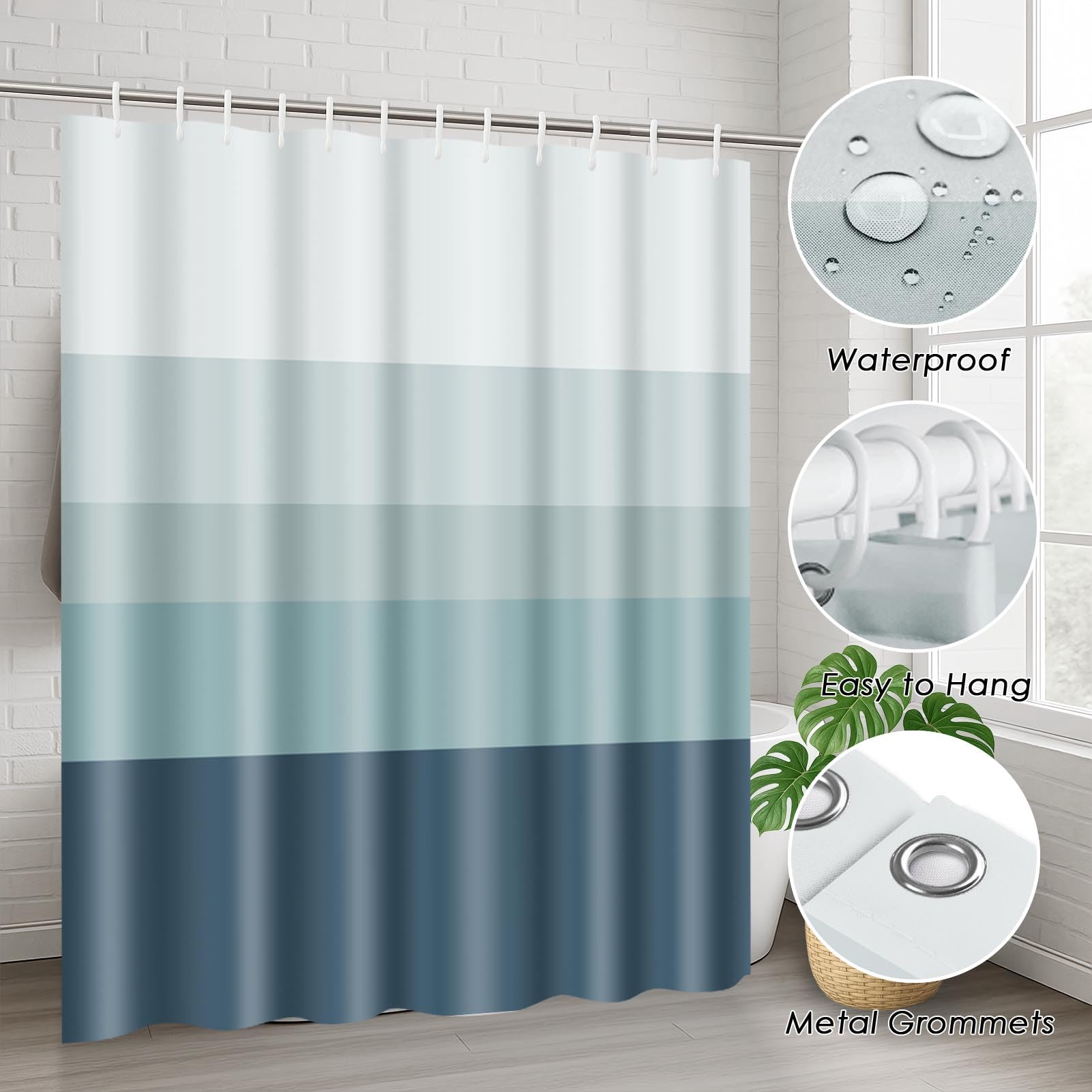 Beige Geometric Shower Curtain Set with Toilet Lid Cover and Non-Slip Rugs for Bathroom, Black Grey White Checkered 4 Pcs Shower Curtain, Modern Abstract Bathroom Set with 12 Hooks