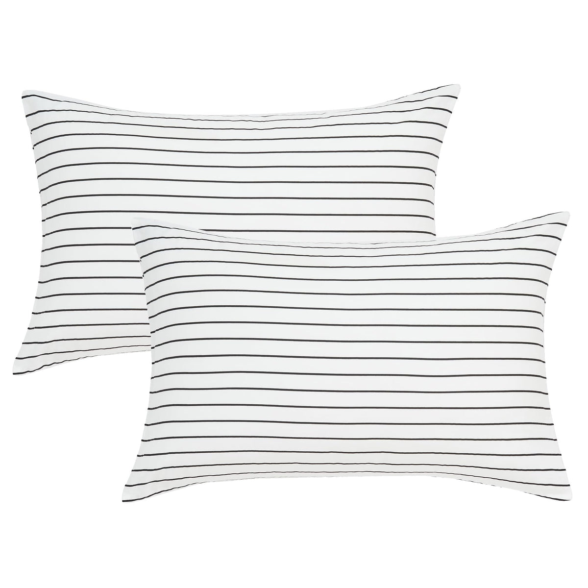 JELLYMONI Cotton Striped Pillowcases Set of 2, Sage Green, Standard | Soft breathable feel, Envelope closure, 400TC cotton, Machine washable, Gentle on skin