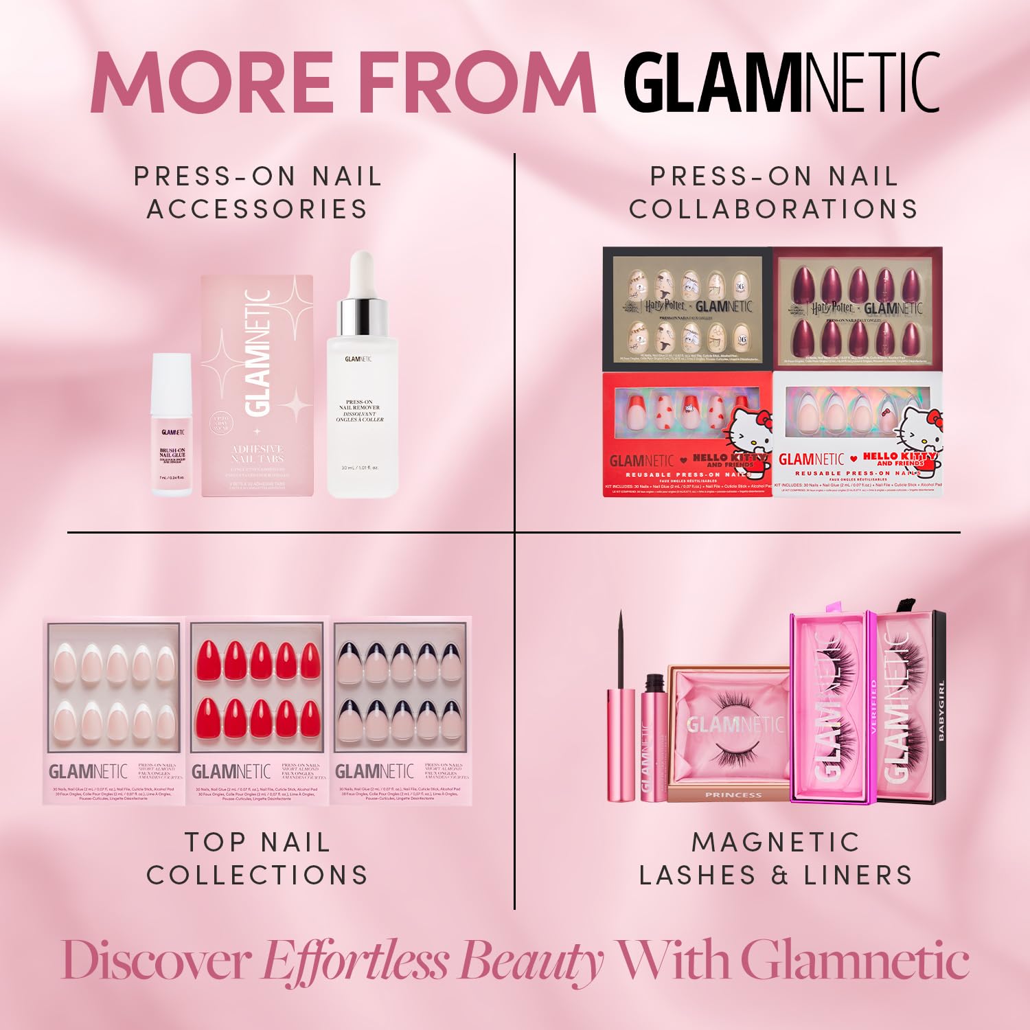 Glamnetic Press On Nails - Cashmere Blue | Opaque Soft Pale Sky Blue Short Squoval Fake Nails, Salon Quality | 15 Sizes - 30 Nail Kit