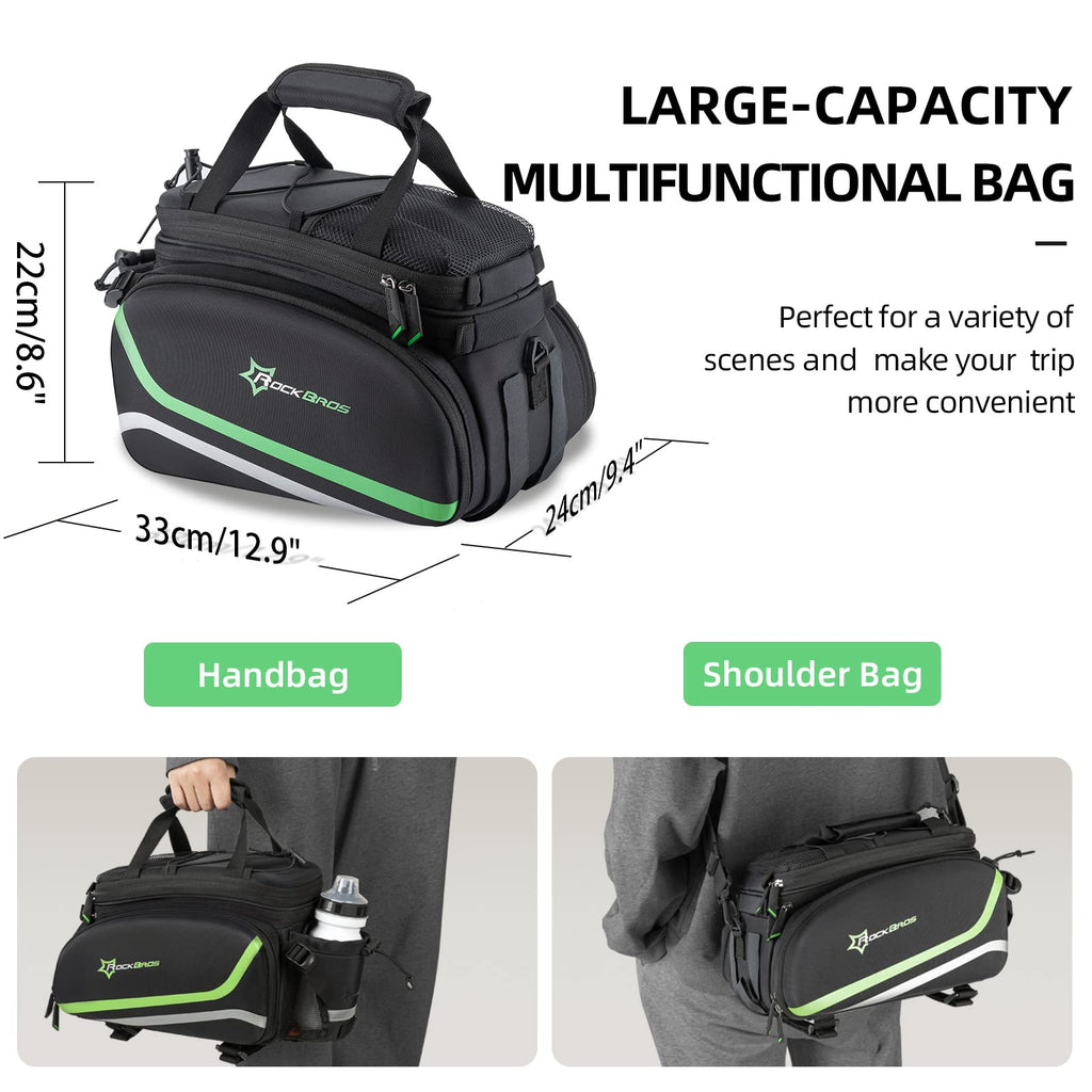 ROCKBROS Bike Trunk Bag 17L-45L Bike Rear Rack Bag Waterproof