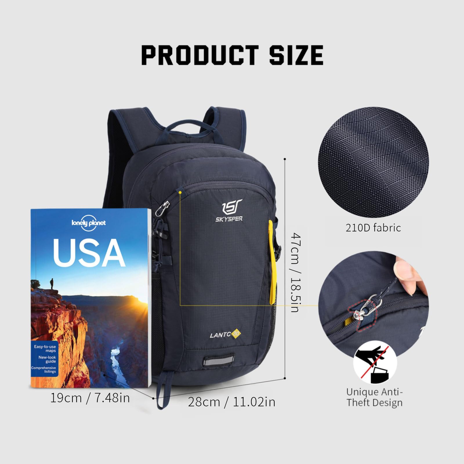 SKYSPER Small Hiking Backpack, 20L Lightweight Travel Backpacks Hiking Daypack for Women Men