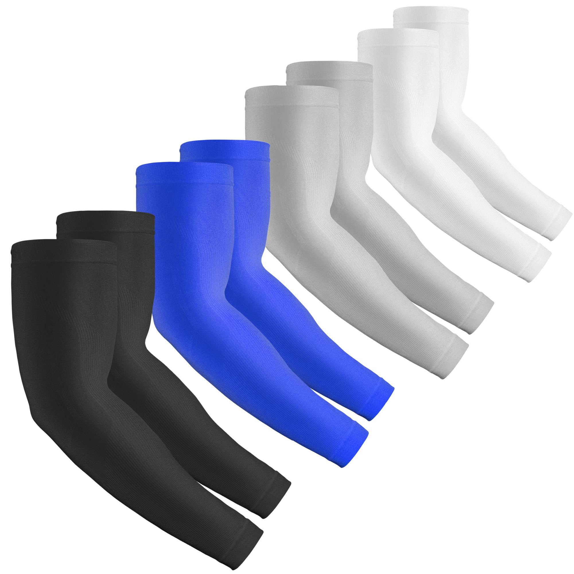 2 Pairs UV Protection Cooling Arm Sleeves Compression Sun Sleeves for Men Women Youth, Tattoo Cover Up, UPF 50