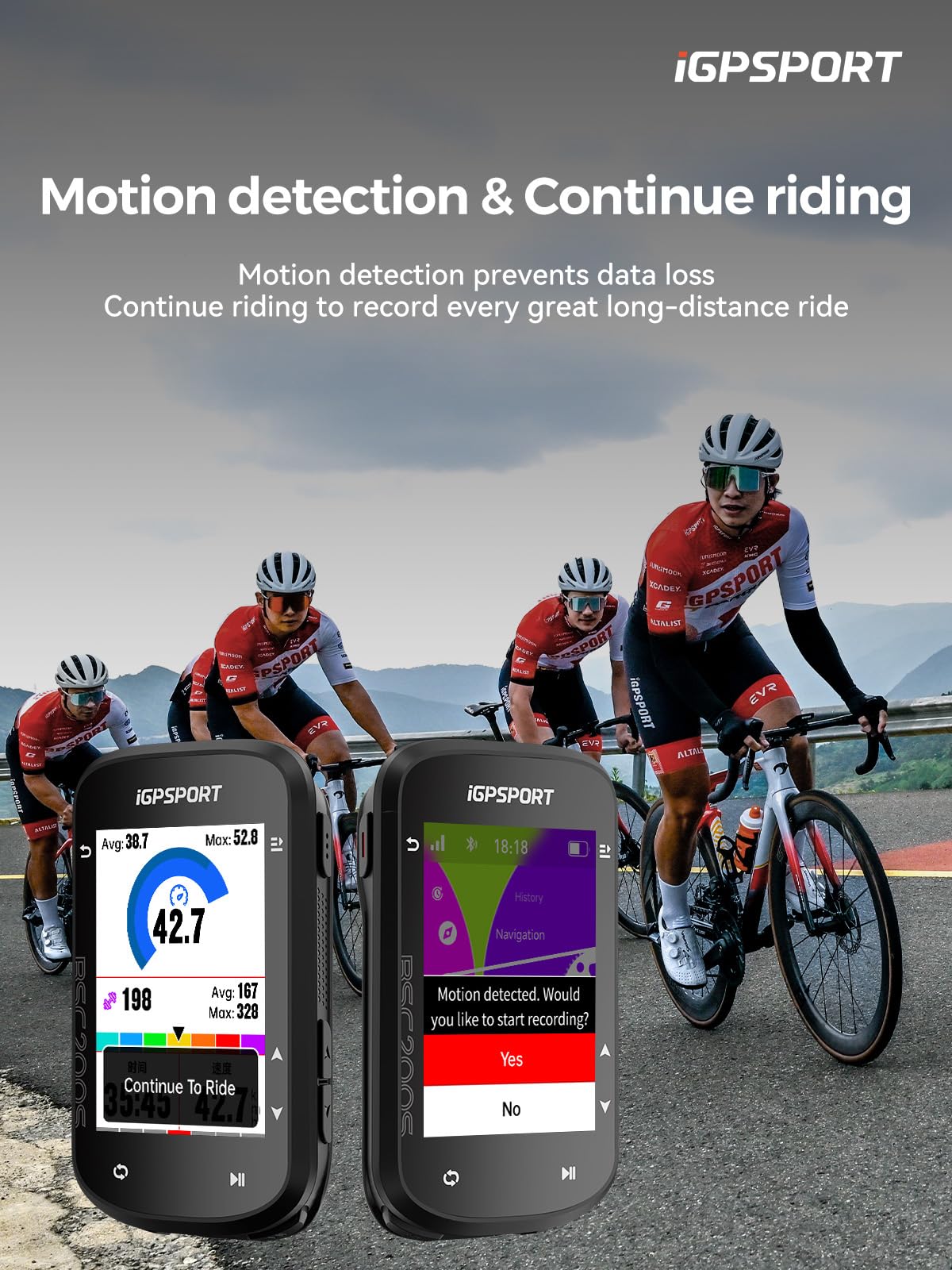 iGPSPORT BSC200S GPS Bike Computer, Wireless Route Navigation 2.4'' Screen Bluetooth ANT+ Cycle Computer IPX7 Waterproof