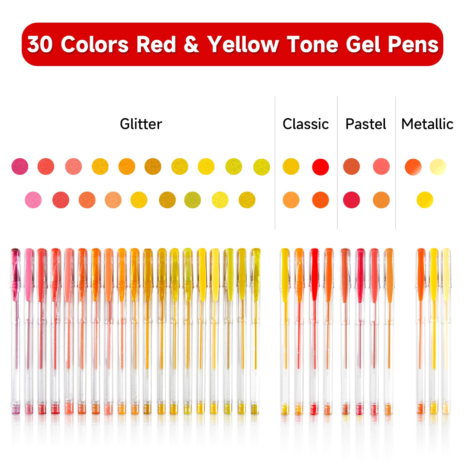 Shuttle Art Pastel Gel Pens, 24 Pastel Milky Colors Gel Pen for Black Paper, Adults Coloring Books Drawing Doodling Crafts Scrapbooking Journaling