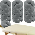 Macarrie 24 Pcs Face Cradle Covers for Massage Table Microfiber Reusable Soft Thicker Massage Table Headrest Covers Bulk Oil Proof Cradle Head Rest Sheets for Spa Beauty Salons(Beige)