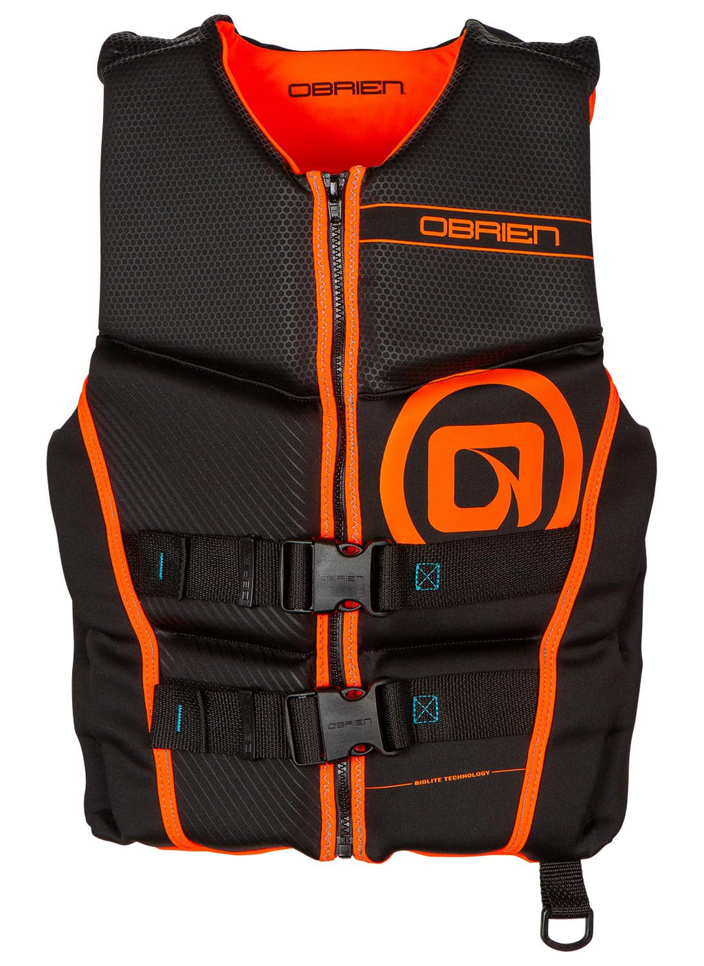 O'Brien Flex V-Back Life Jacket – Coast Guard Approved Adult Life Vest with Flex Fit Design, Lightweight Foam & Front Zip Closure for Watersports, Boating, and Jet Skiing