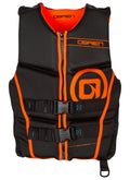 O'Brien Flex V-Back Life Jacket – Coast Guard Approved Adult Life Vest with Flex Fit Design, Lightweight Foam & Front Zip Closure for Watersports, Boating, and Jet Skiing