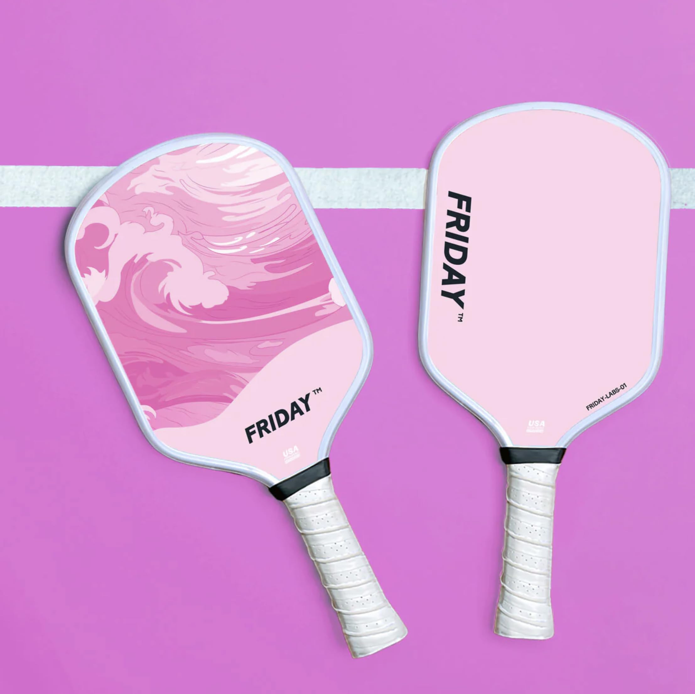 Friday Pickleball Paddle, USA Pickleball Approved, Durable Carbon Fiber, Thermoformed Unibody Design, Honeycomb Core, Gritty Surface for Spin | USA Pickleball Approved