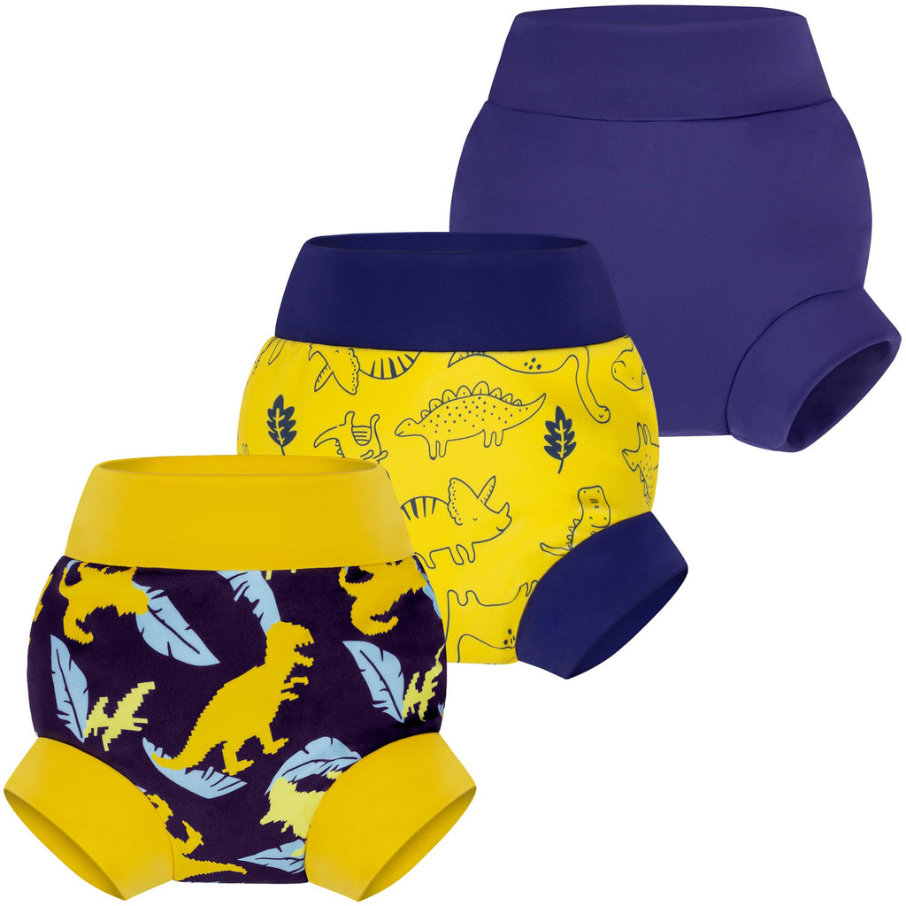 BIG ELEPHANT Baby Swim Diapers 3pcs, Reusable Adjustable Washable Waterproof Swimming Diaper for Boy's and Girl's 6Months - 5 Years