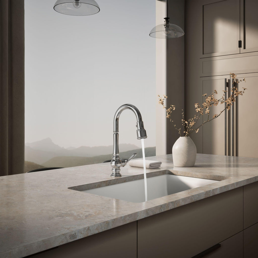 KOHLER 99270-BL Artifacts Wall-Mount Pot Filler, Pot Filler Faucet, Black Pot Filler, Kitchen Sink Pot Filler Faucets, Matte Black