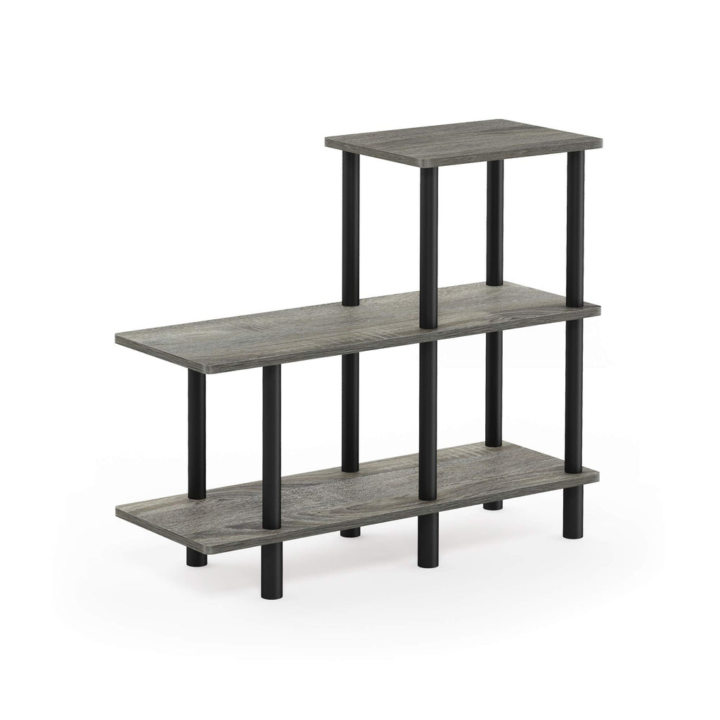Furinno Turn-N-Tube 4-Tier Design Display Rack, Espresso/Black