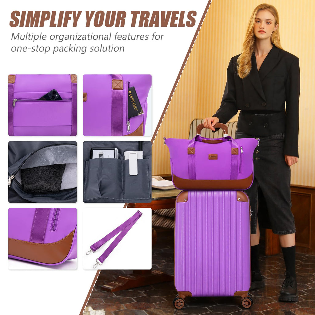 Cosbarn Luggage Sets 5 Piece Suitcases with Wheels, Suitcase Set ABS Hard Case Luggage with TSA Lock Spinner Wheels Durable Travel Luggage