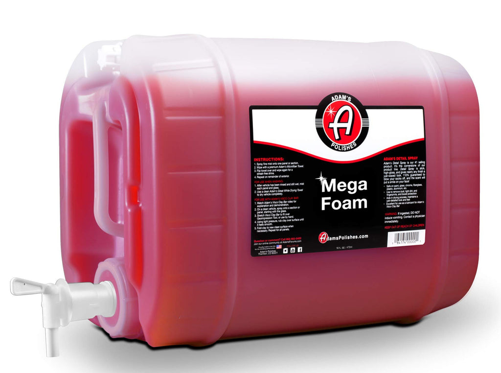 Adam’s Mega Foam (16oz) - pH Neutral Car Soap For Car Washing, Concentated For Wash Bucket, Foam Gun, Won't Strip Car Wax or Ceramic Coatings
