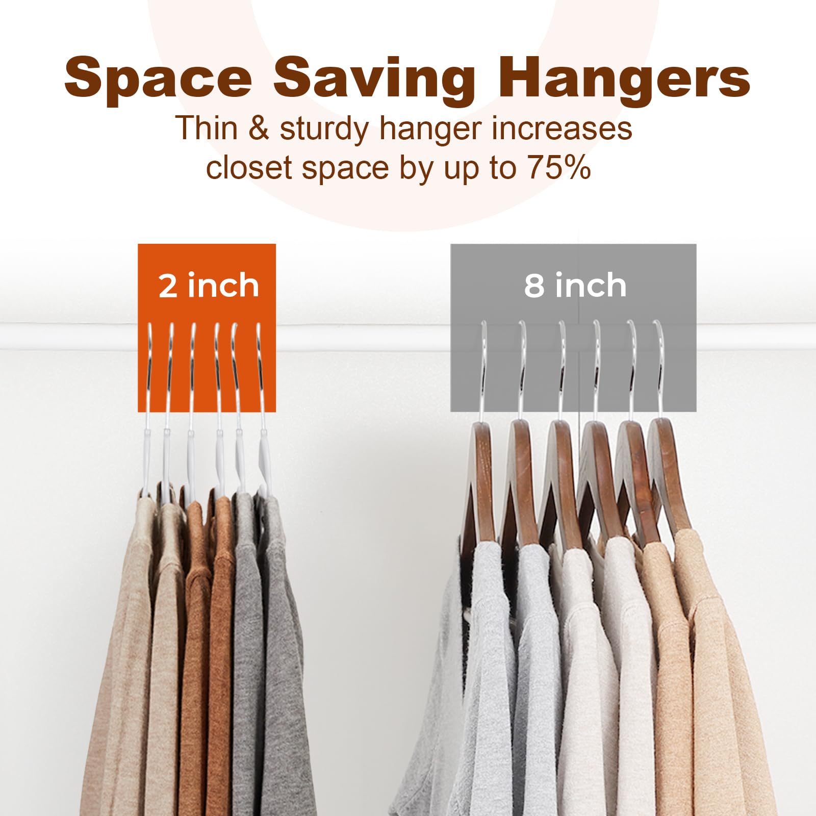 HOUSE DAY Slim Plastic Hangers with Non Slip Rubber Pads, 30 Pack, Black | Space saving closet organizer, heavy duty S-shape, rubber grip pads help keep shirts, suits, coats, pants, skirts in place