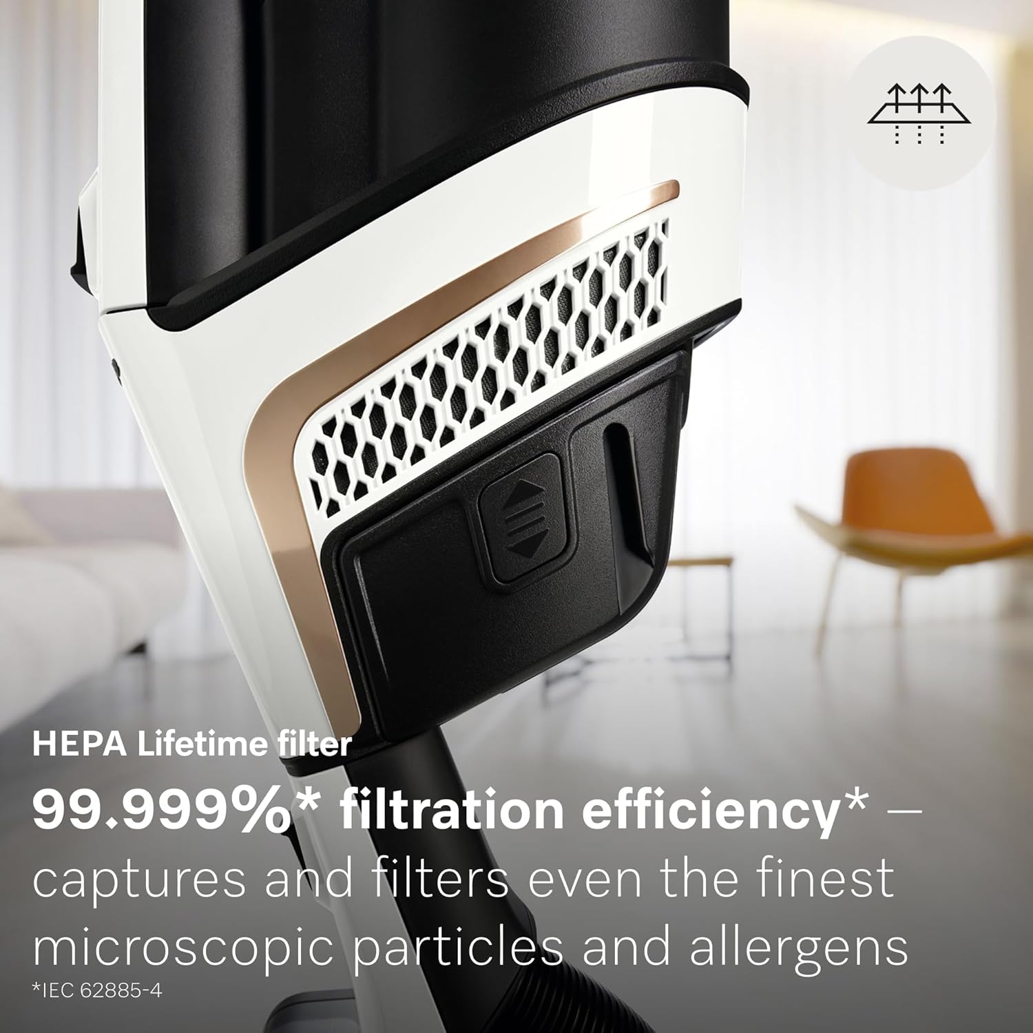 Miele Triflex HX2 Self-Standing Cordless Stick Vacuum Cleaner, 60 min runtime, Lotus White / Rose Gold