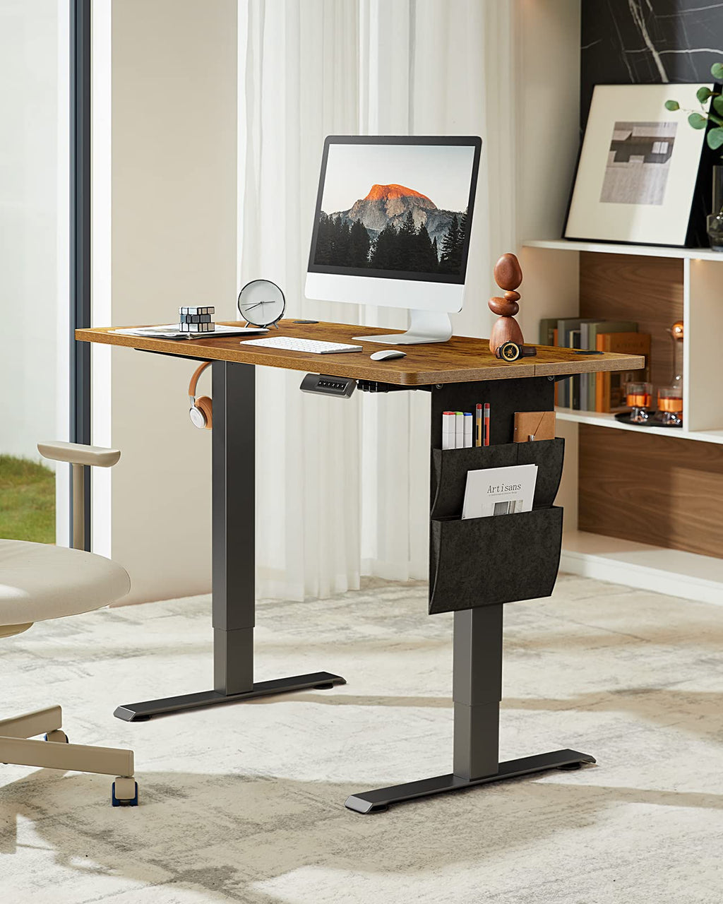 Marsail Standing Desk,Home Office Adjustable Heights Desk,Stand Up Desk,63x24 Inches Desktop Sit Stand Gaming Computer Desk for Study,Writing with 4 Memory Presets,Headphone Hook,Cable Organizer