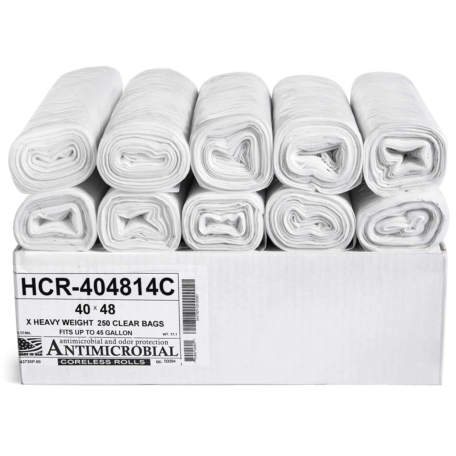 Aluf Plastics High Density Trash Bags, 10 Gallon, 4000 Count, 6 Micron (eq), 24" x 24", Black, for Bathroom, Office, Industrial, Commercial, Janitorial, Municipal, Recycling