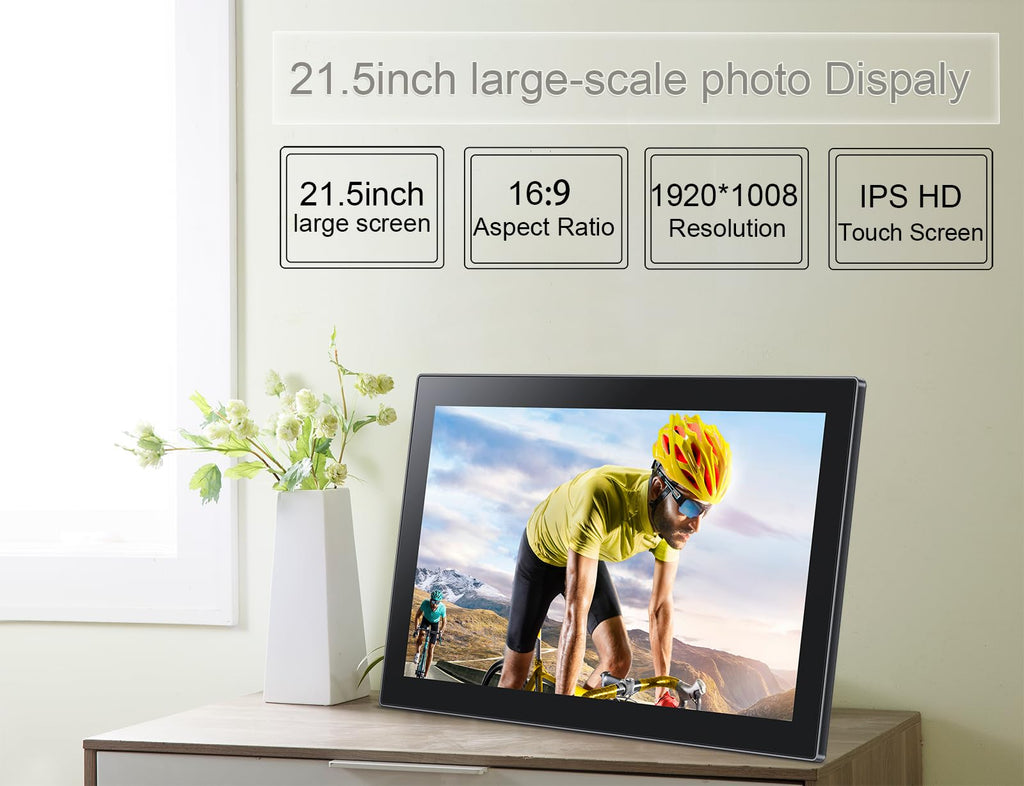 32GB FRAMEO 10.1 Inch Smart WiFi Digital Photo Frame | 1280x800 HD IPS Touchscreen , 32GB Large Storage, Auto Rotate,Share Moments Instantly via Frameo App from Anywhere