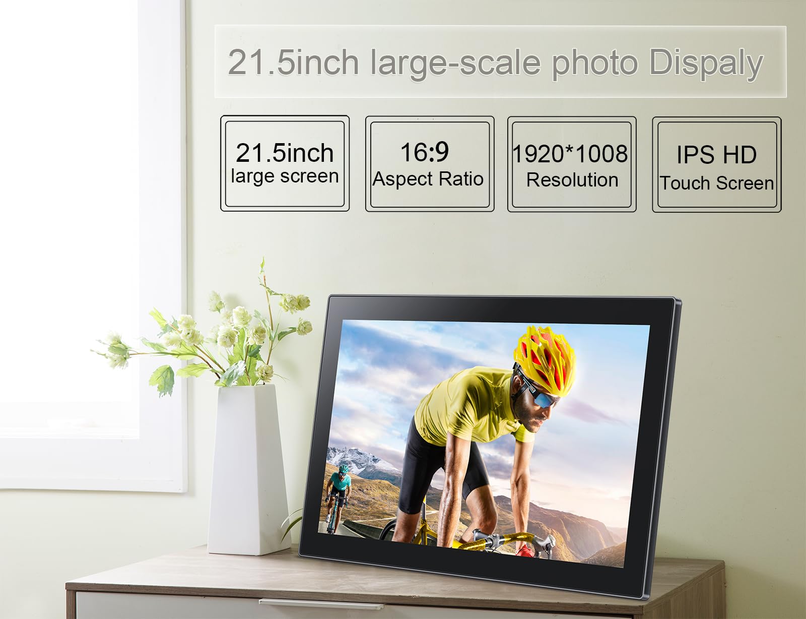 32GB FRAMEO 10.1 Inch Smart WiFi Digital Photo Frame | 1280x800 HD IPS Touchscreen , 32GB Large Storage, Auto Rotate,Share Moments Instantly via Frameo App from Anywhere