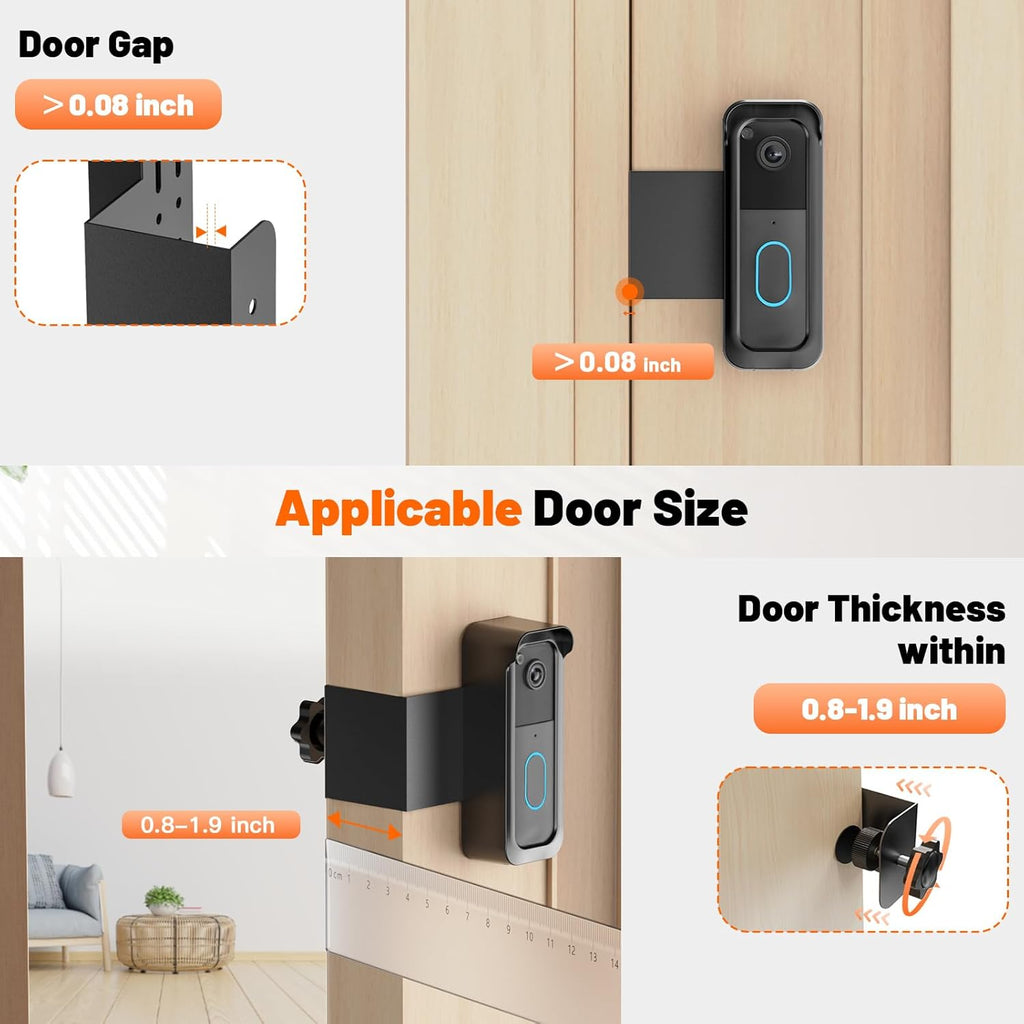 Blink Doorbell Mount, Anti-Theft Doorbell Camera Mount for Blink Video Doorbell 1st Gen & 2nd Gen, No Block Sensor & Night Vision, Doorbell Camera Mount Bracket with Rain Cover
