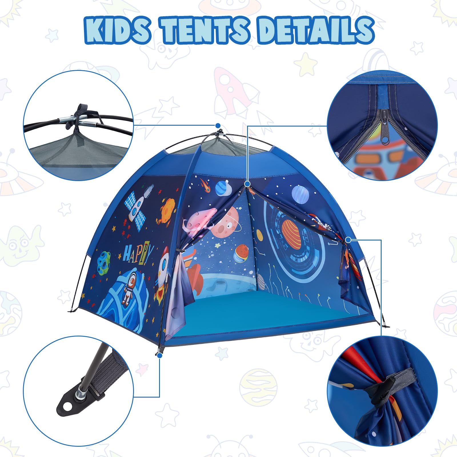 Mnagant Kids' Alpaca Tent - Fun Pop-Up Playhouse for Boys and Girls - Easy Setup, Indoor/Outdoor Adventure Tent - 47" x 47" x 43"