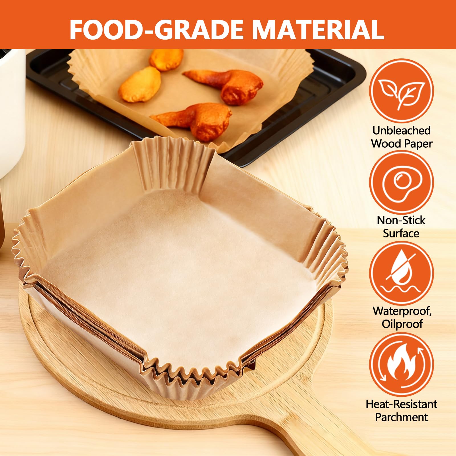UBeeize 2lb Loaf Pan Liners, 100 PCS Loaf Pan Liners for Baking Bread 9x5, Non-Stick Bread Pan Liners, Pre-formed Rectangle Paper for Bread and Cakes