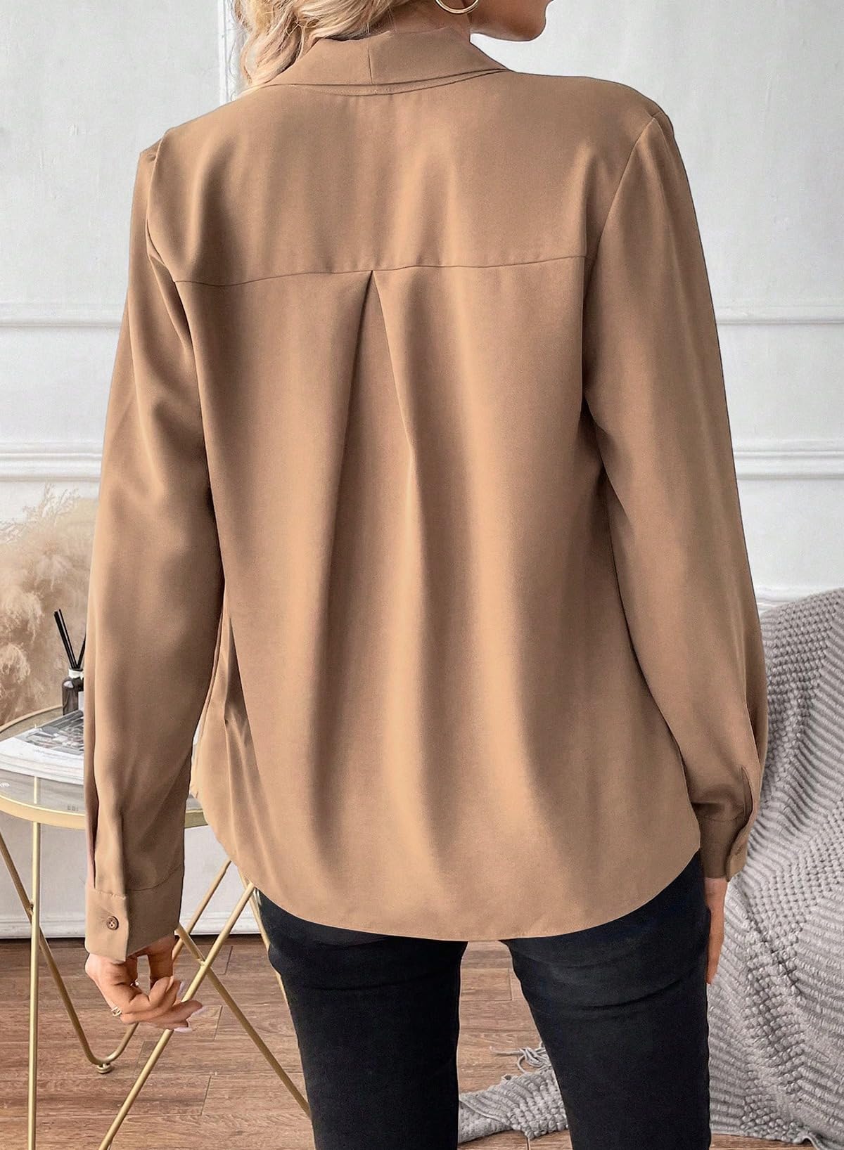 Astylish Women's Bow Tie Neck Tops 2026 Long Sleeve Dressy Loose Casual Elegant Business Work Blouses Shirts