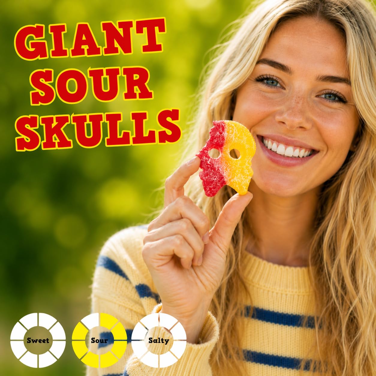 BUBS Swedish Candy Mix 1 lb - Authentic Sweet and Sour Swedish Gummies - Gelatin-Free Vegan Gummy Candy Assortment, Imported from Sweden - Foam Candy - Big Ovals, Dizzy Skulls, Tutti Frutti and More