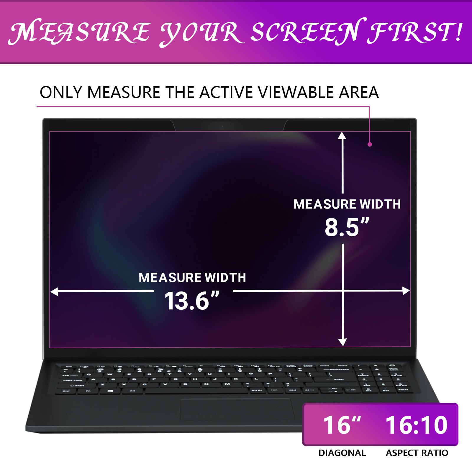 PYS MacBook Air 13.6 Inch Magnetic Privacy Screen for M2 Chip 2022 (A2681) - Removable Anti-Spy Laptop Shield