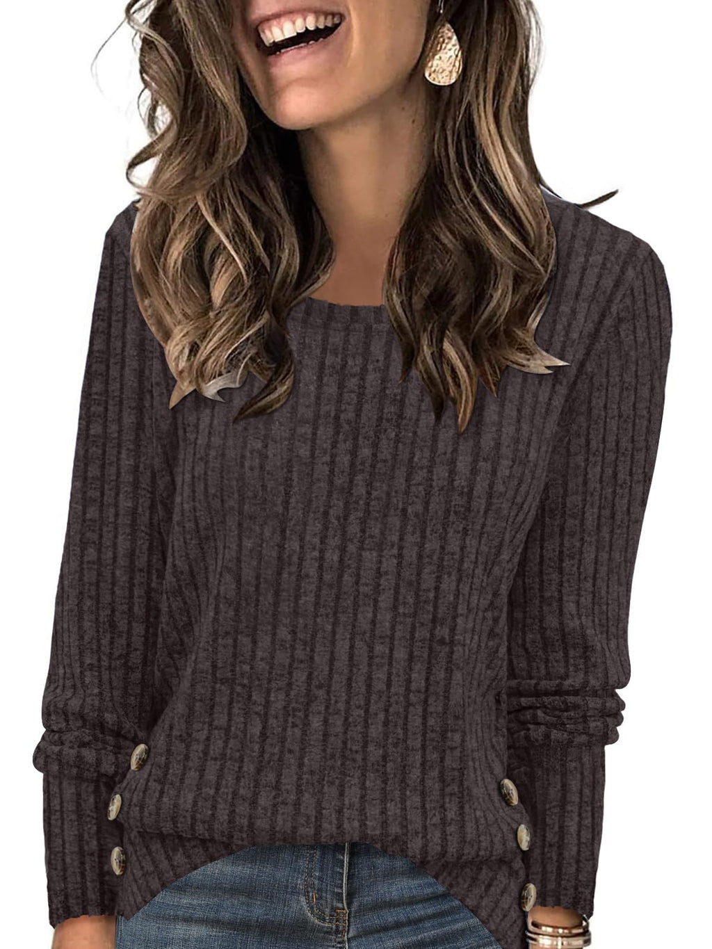 Yincro Women's Long Sleeve Fall Sweaters 2026 Lightweight Casual Crewneck Tunic Tops