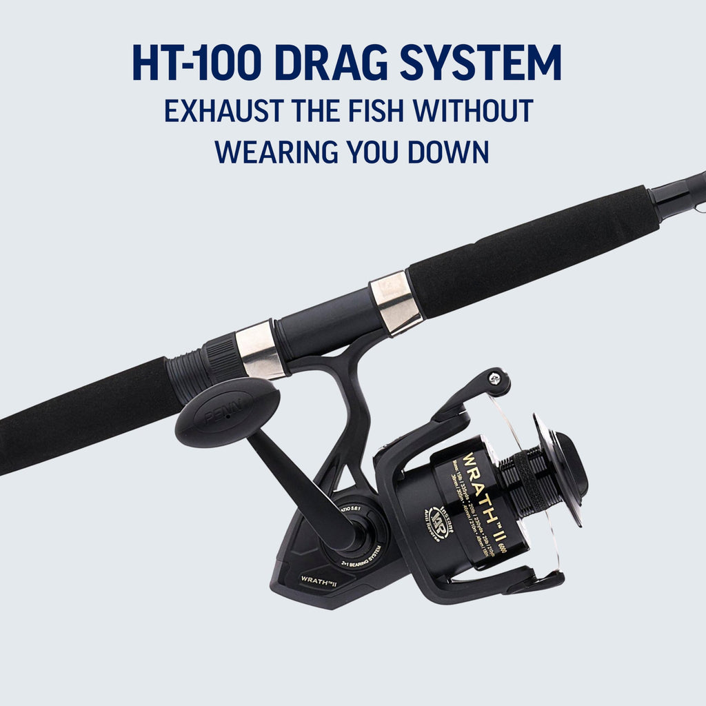 Penn Wrath II Spinning Reel and Fishing Rod Combo
