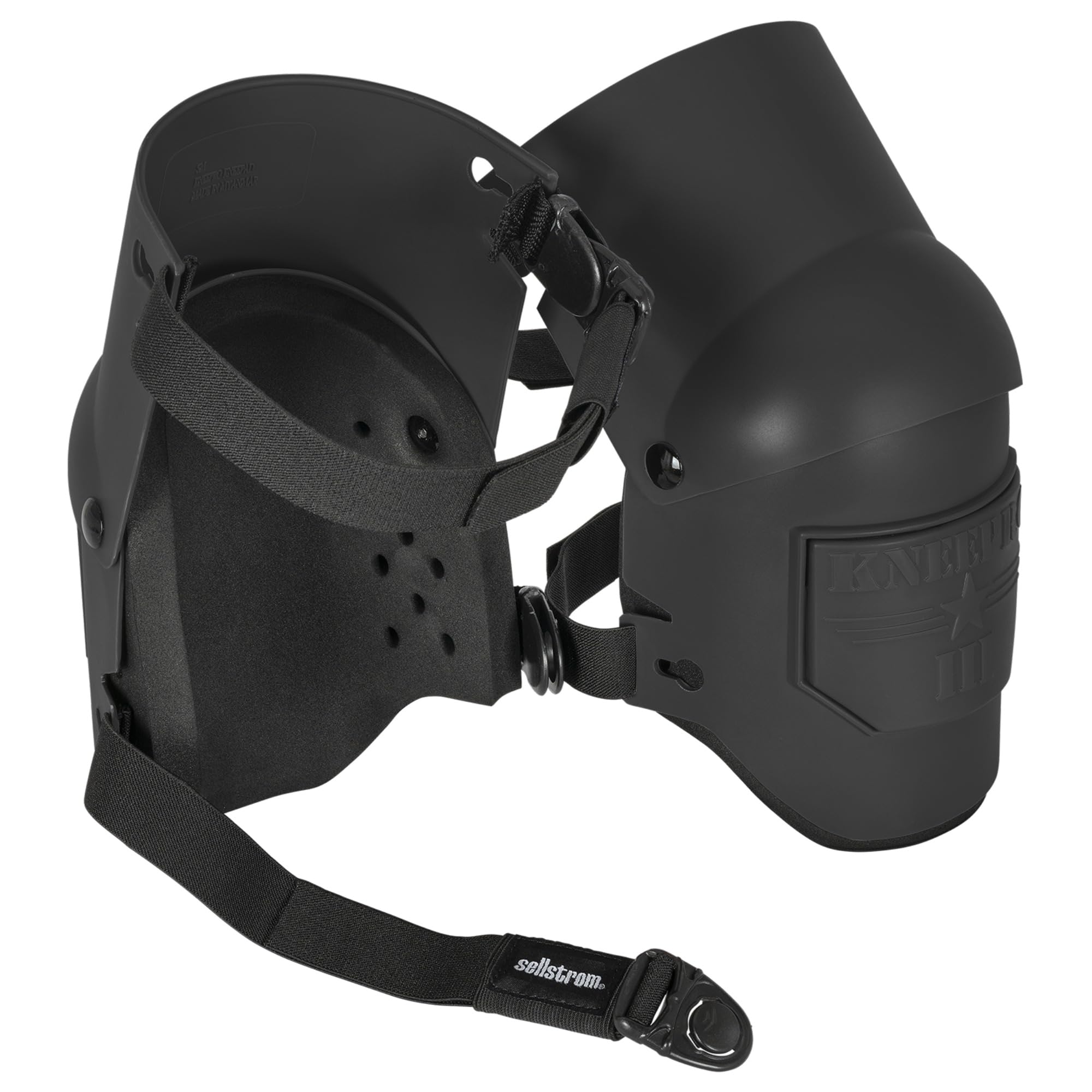 Sellstrom Rodilleras profesionales Ultra Flex III KneePro para hombres y mujeres con amortiguación de espuma de triple capa, carcasa exterior de servicio pesado, clips de velocidad - para trabajos de