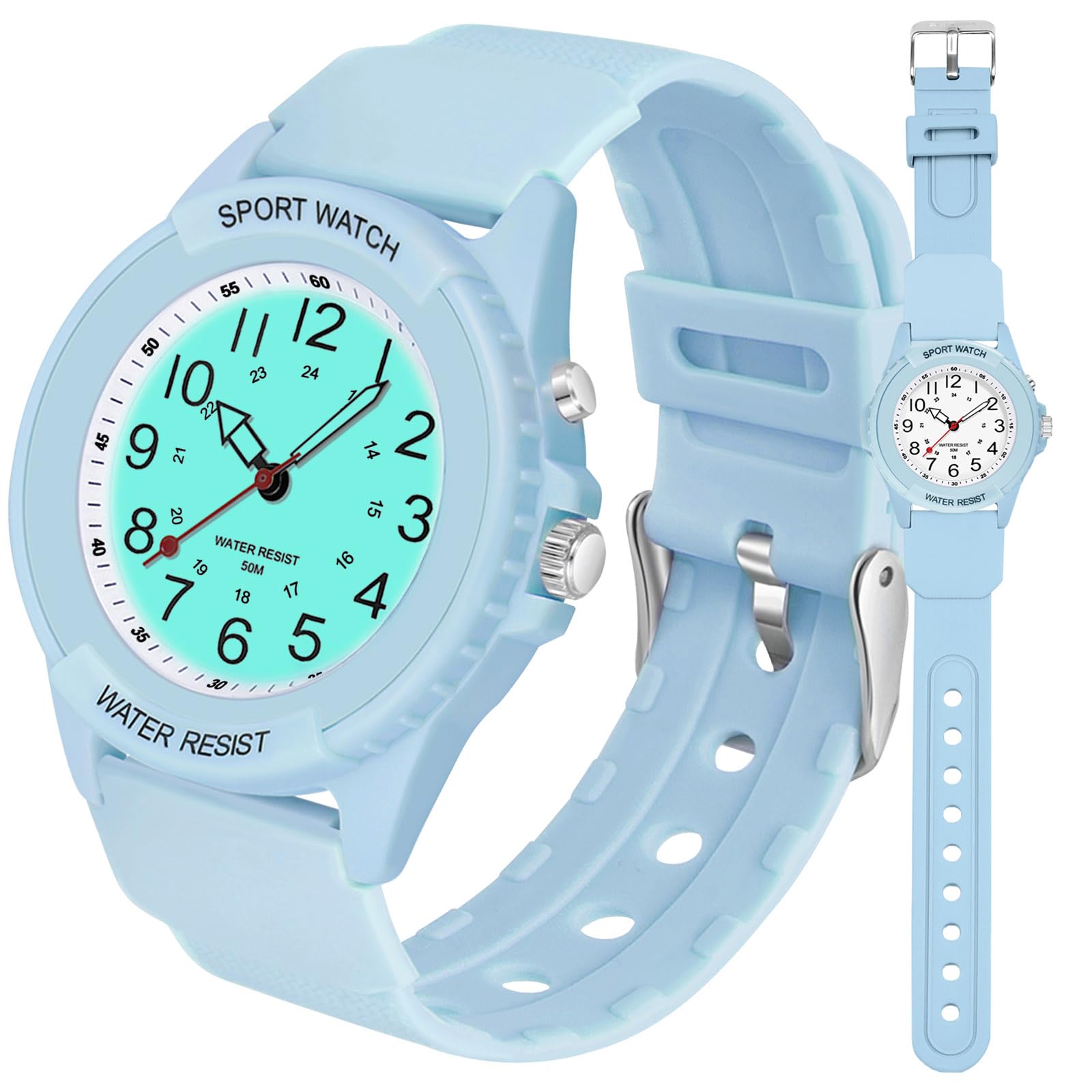 PROKING Waterproof Nurse Watch for Medical Professionals Students Women Men, Night Light, 12/24 Hour Military Time Easy to Read Dial, Second Hand Watch for Nursing Day Gifts