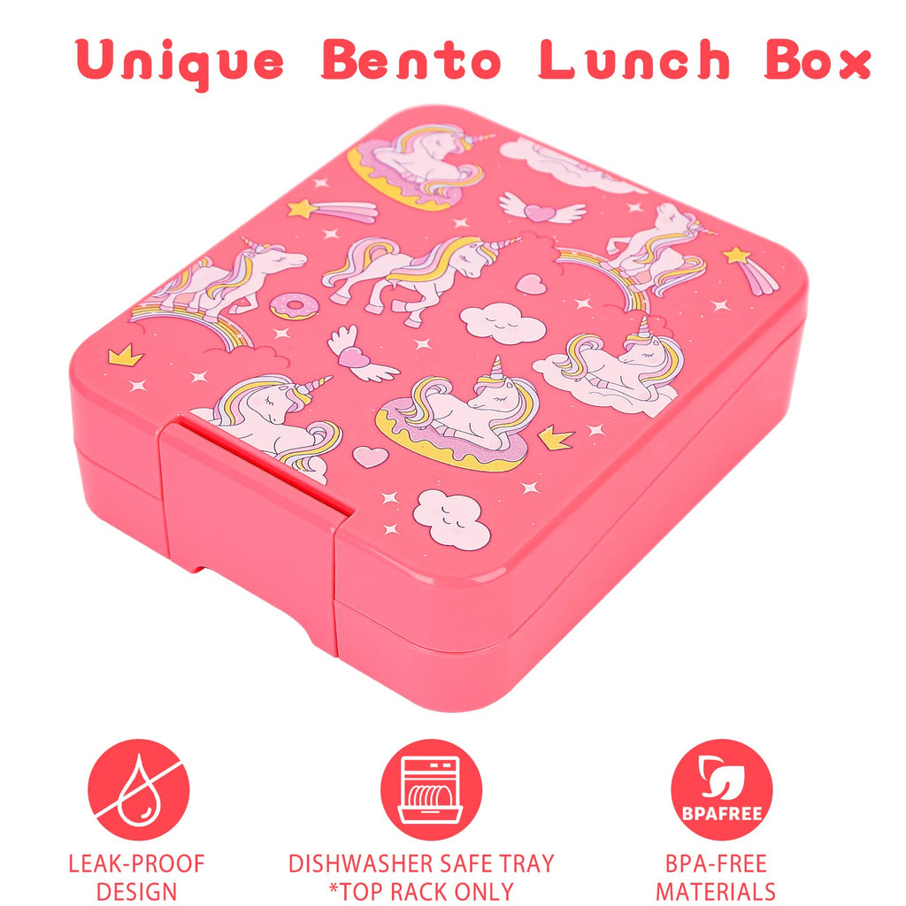 Bento Lunch Box Set for Kids with 10oz Soup Thermo, Leak-Proof Lunch Containers with 4 Compartment, Kids Thermo Hot Food Jar and Insulated Lunch Bag for Kid to School,BPA-Free(Basketball)