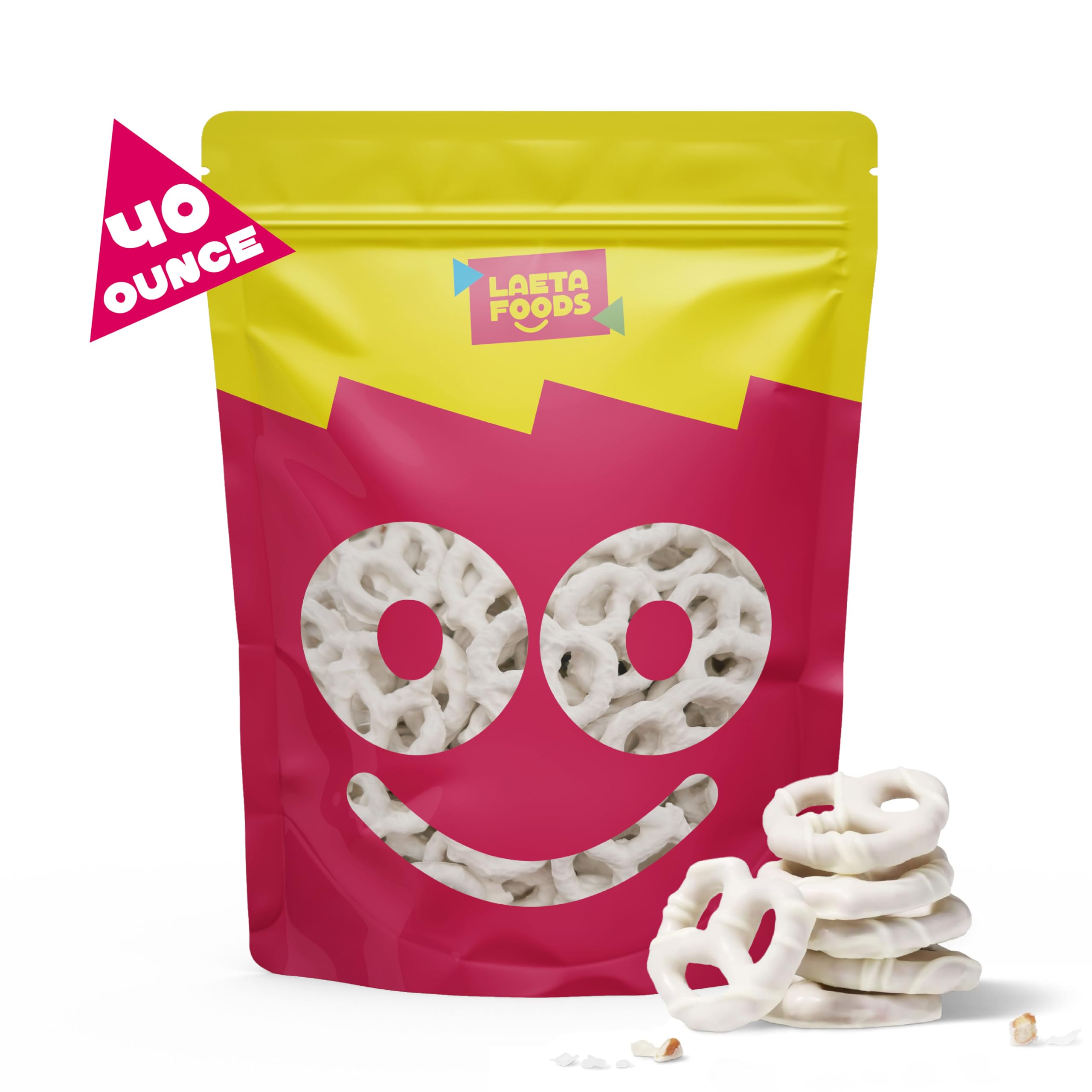 Dark Chocolate Covered Pretzels | 40 Ounce Bag | Salted Pretzels in Mildly Sweet Chocolate Coating
