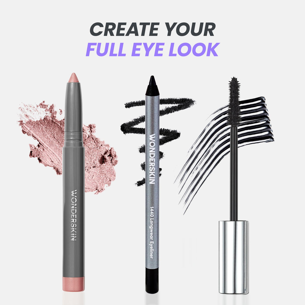 Wonderskin IYKYK Eyeshadow Stick - Longwear Eye Shadow Sticks, Budge-Proof and Waterproof Shimmer Eyeshadow Stick with Built-in Sharpener (Ash)